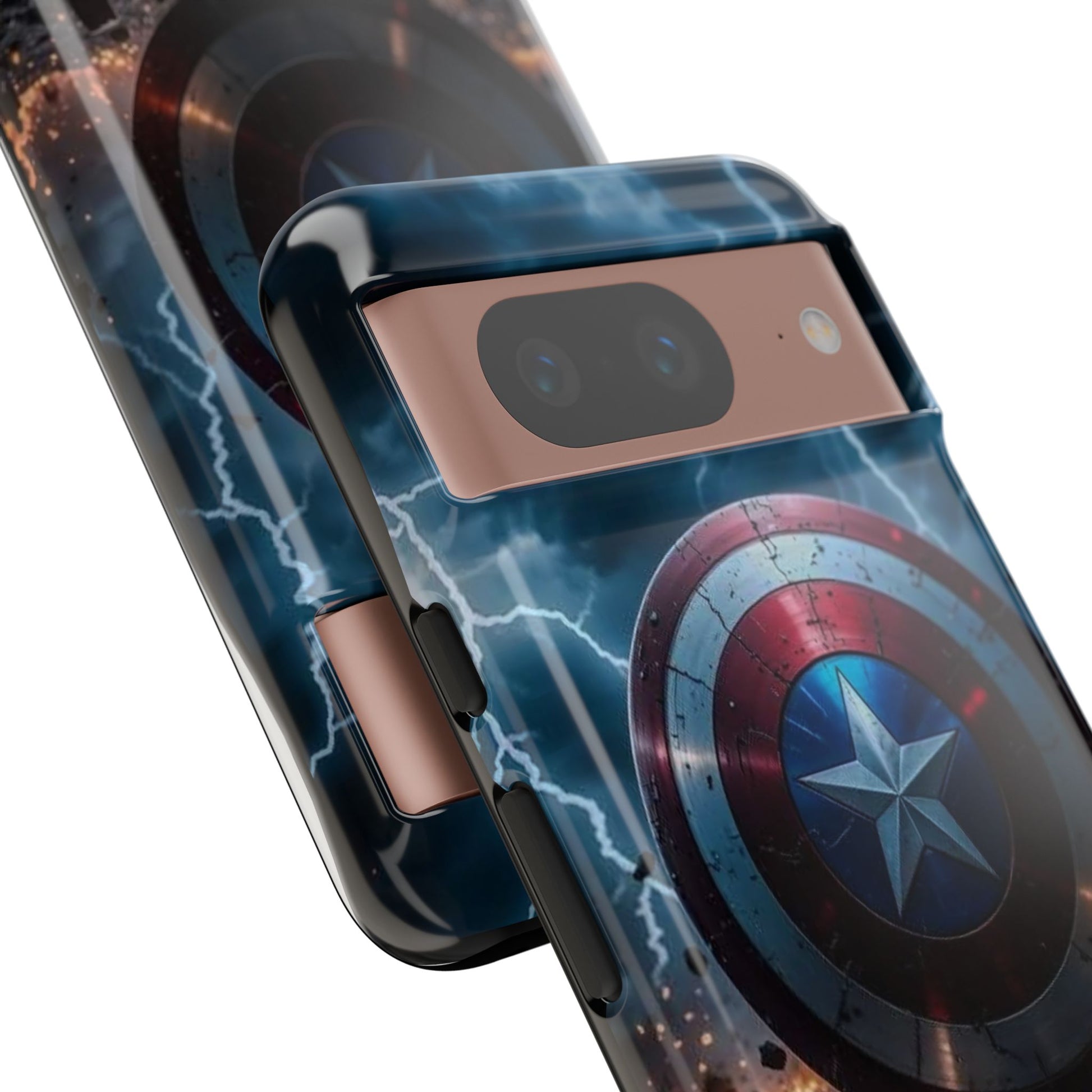 Captain America Shield Tough Cases for iPhones, Samsung, and Pixel