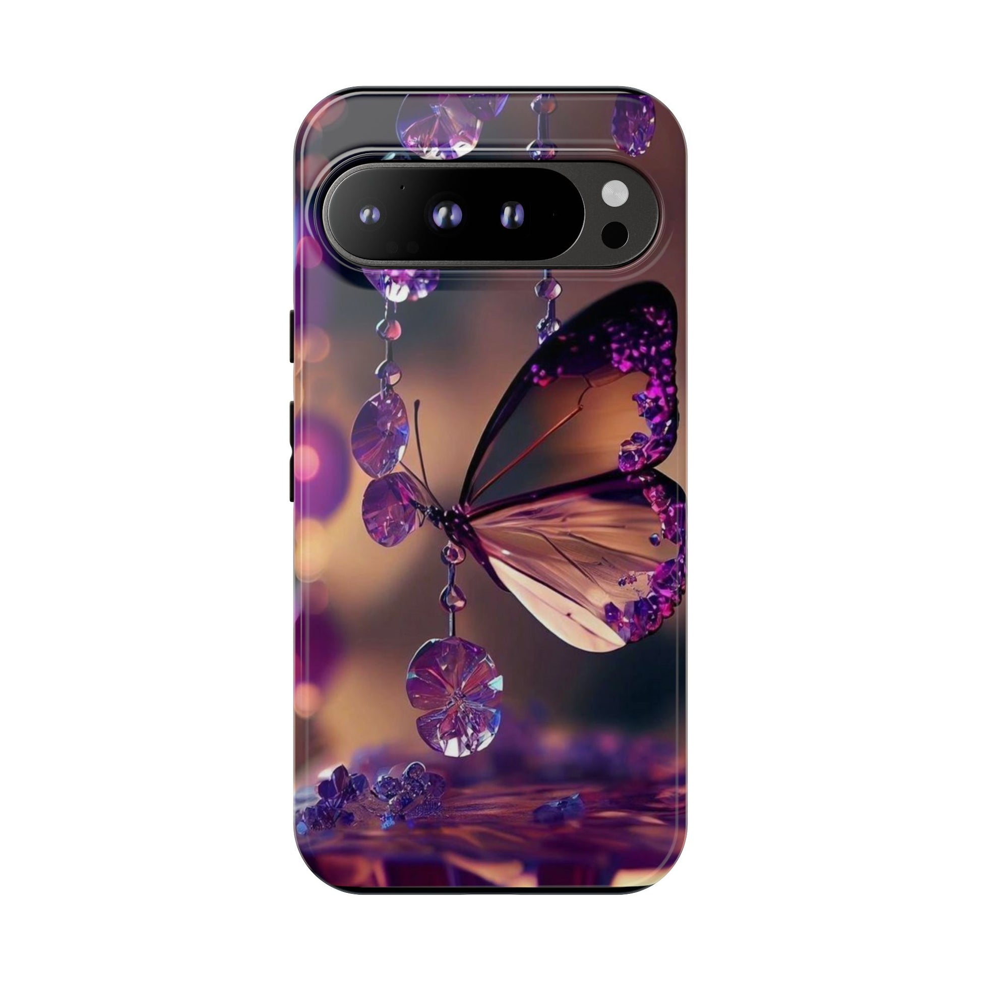 Purple Butterfly Tough Cases for iPhones, Samsung, and Pixel