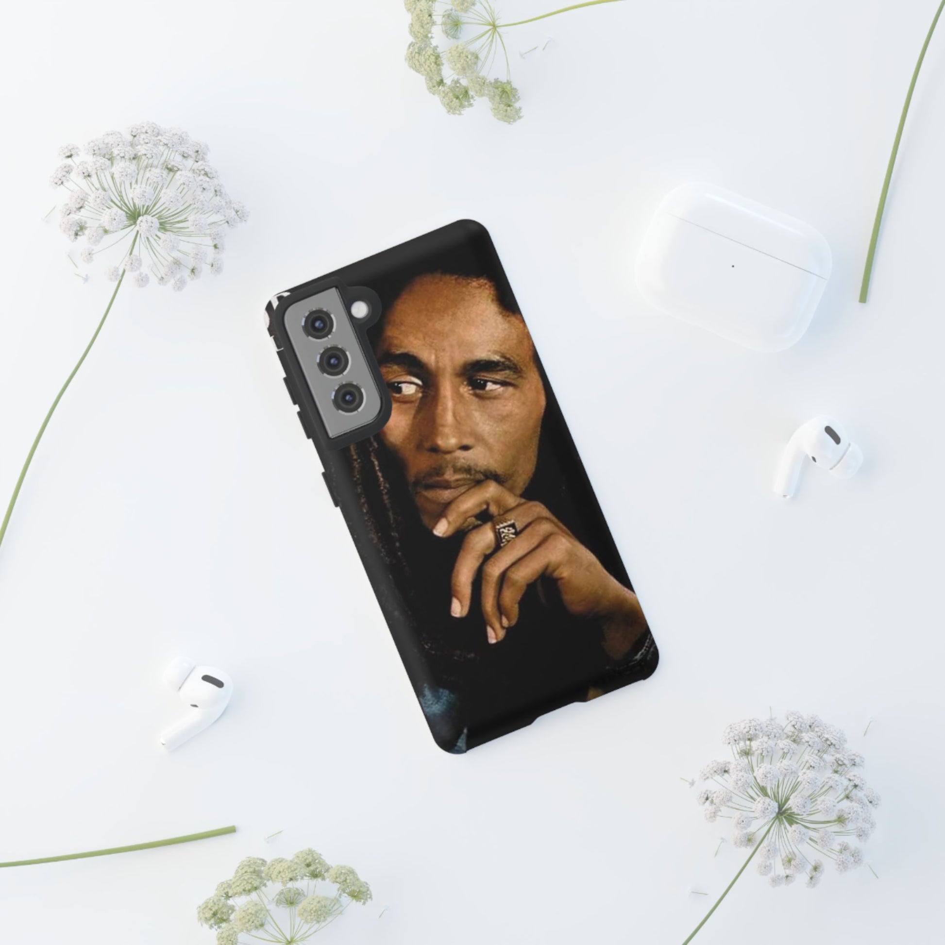 Marley Reggae Tough Cases for iPhones, Samsung, and Pixel