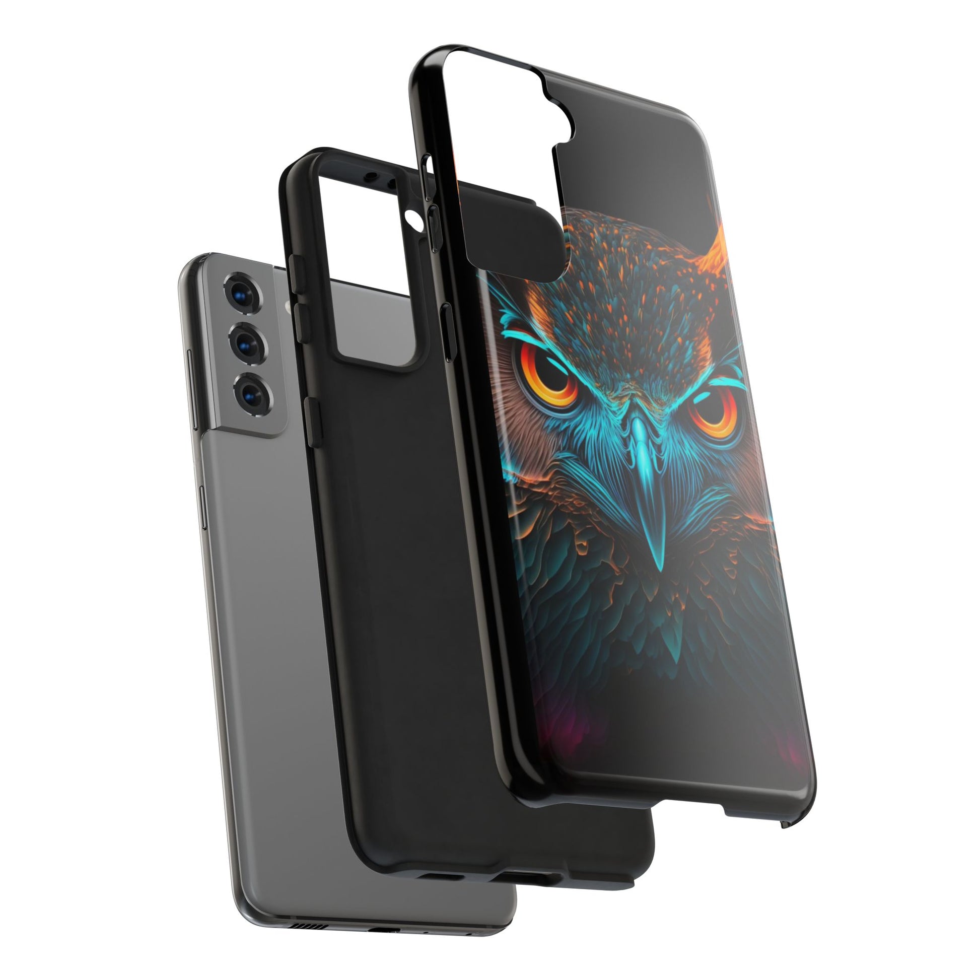 Neon Owl Theme Phone Cases for iPhones & Samsung Phones