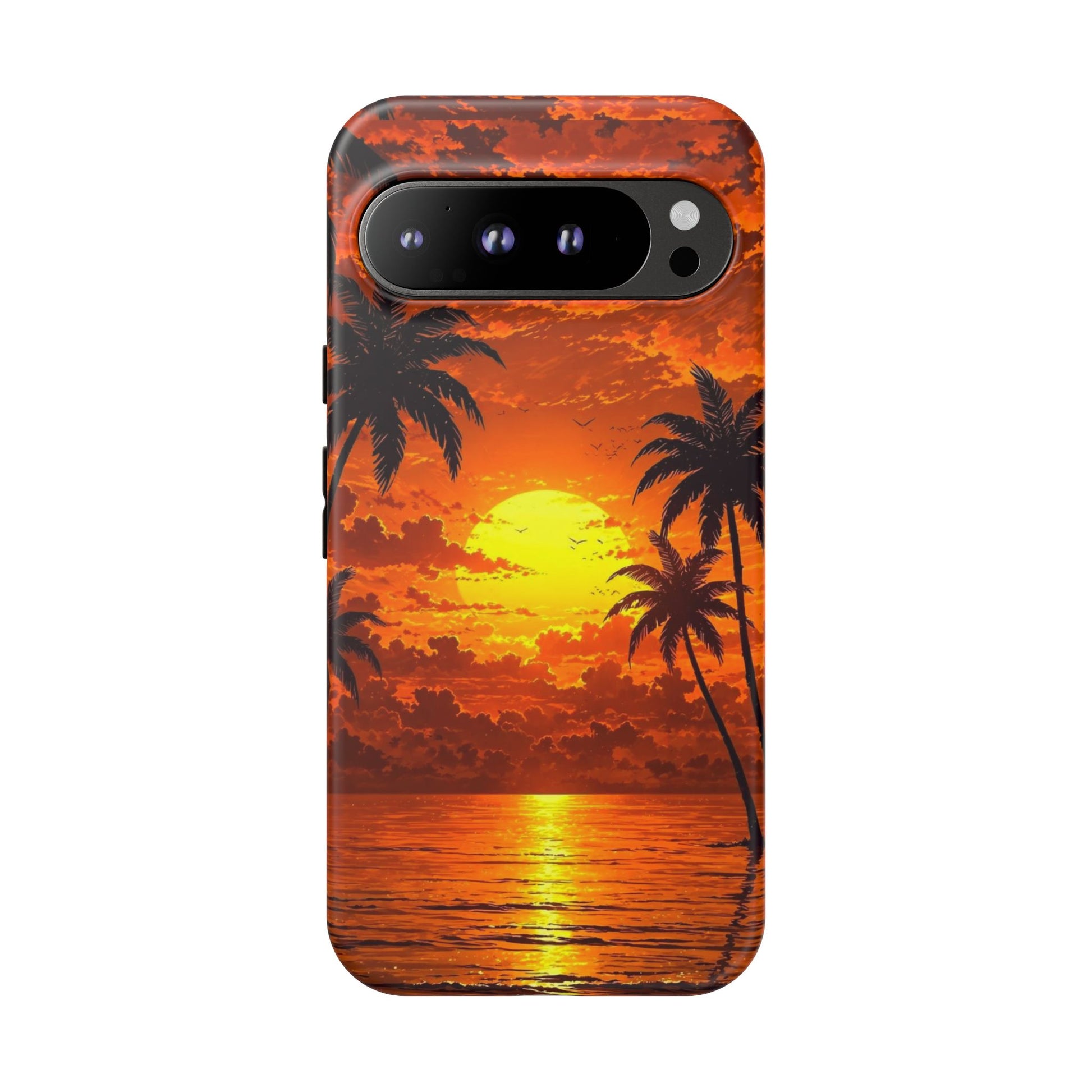 Beautiful Beach Sunset Tough Cases for iPhones, Samsung, and Pixel