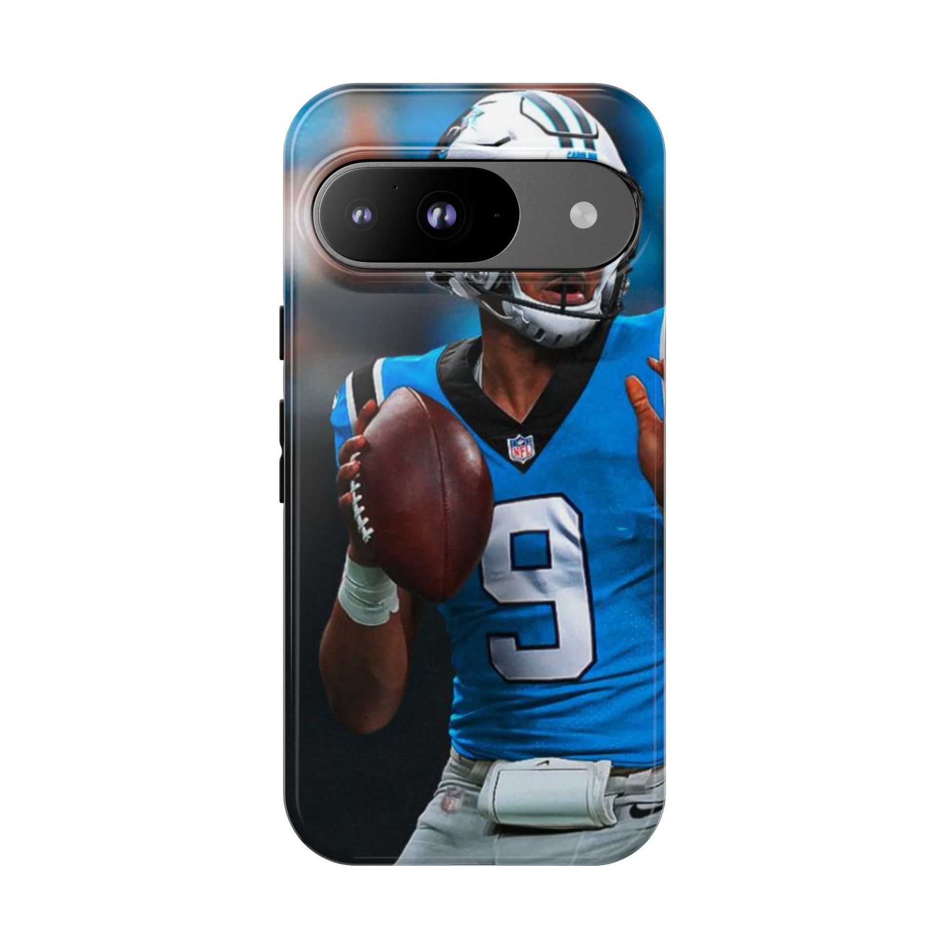 Carolina Panthers Bryce Young Football Tough Cases for iPhones, Samsung, and Pixel