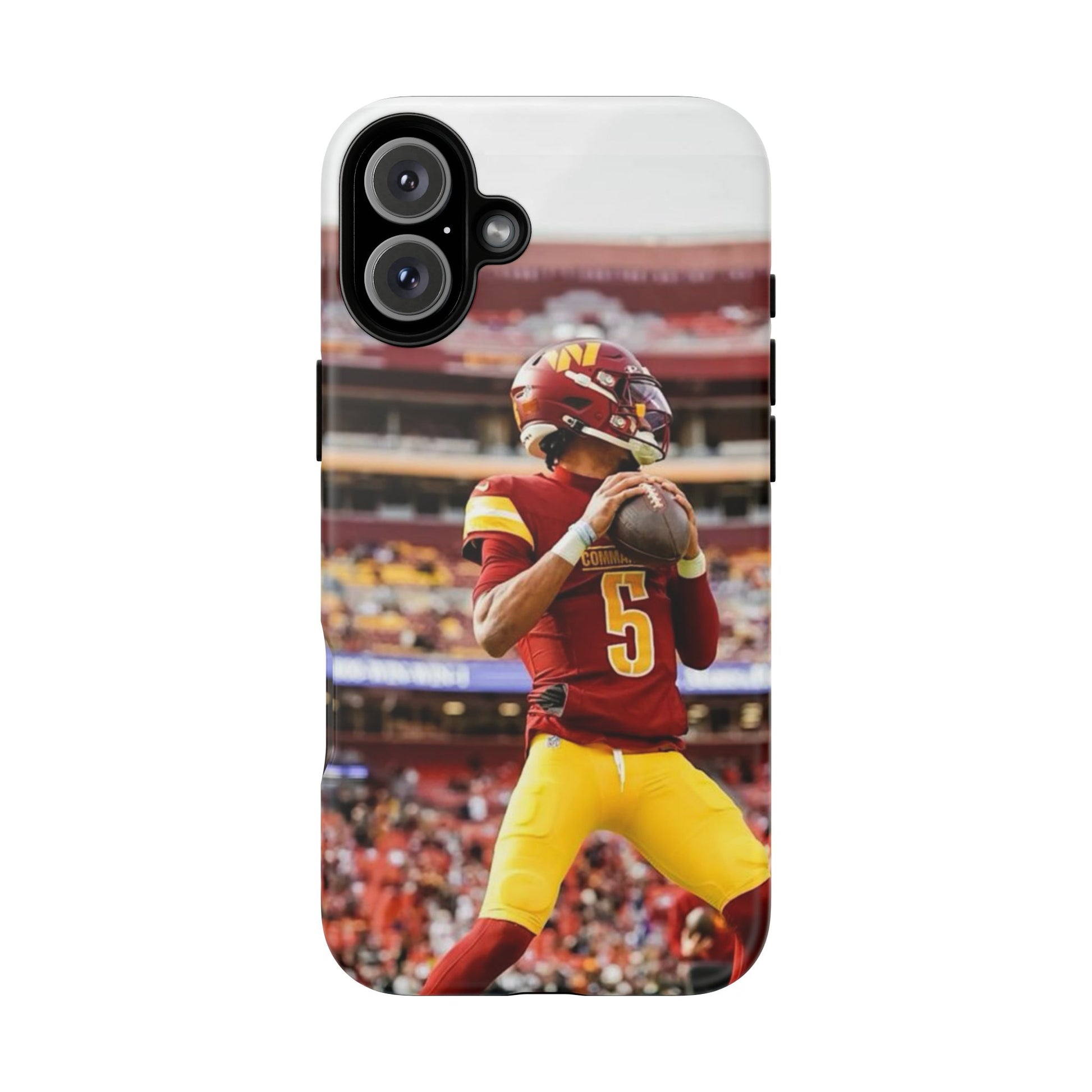 Jayden Daniels Washington Football Tough Cases for iPhones, Samsung, and Pixel