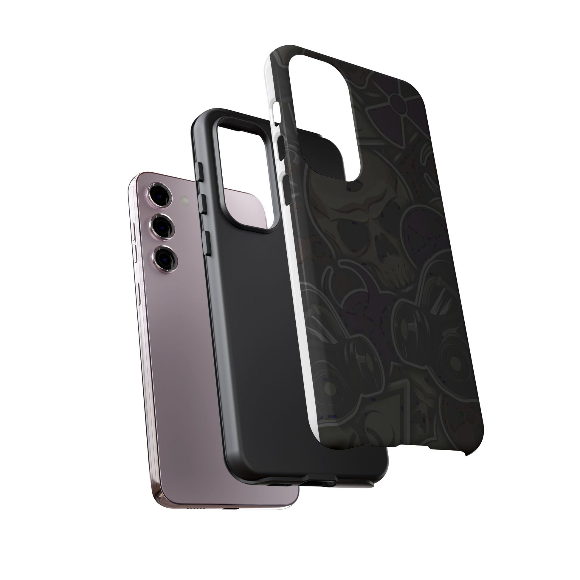 Tough Cases Phone Case, Edgy Skull Design Phone Cover, Gothic Cell Phone Shell