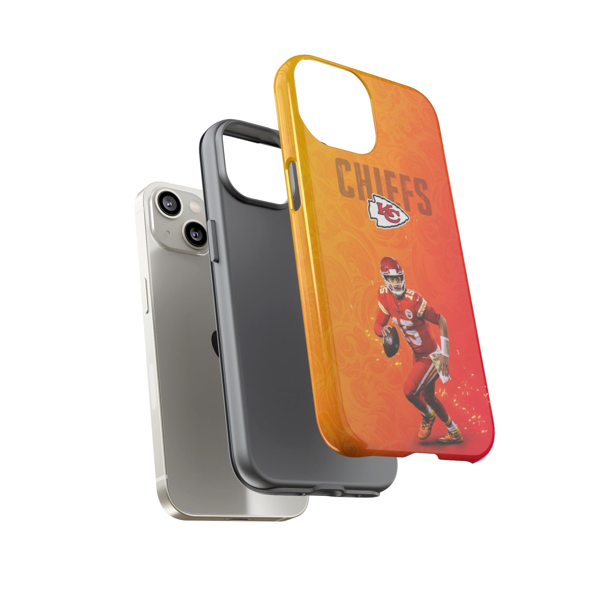 Kansas City Chiefs Patrick Mahomes Football Tough Cases for iPhones, Samsung, and Pixel