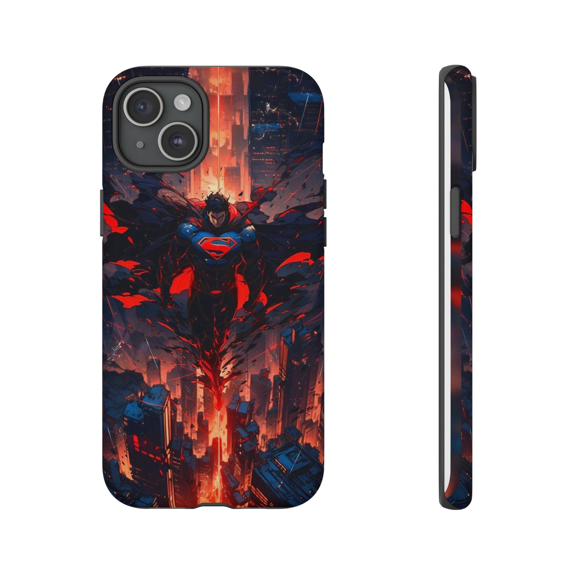 Anime Superman Tough Cases for iPhones, Samsung, and Pixel