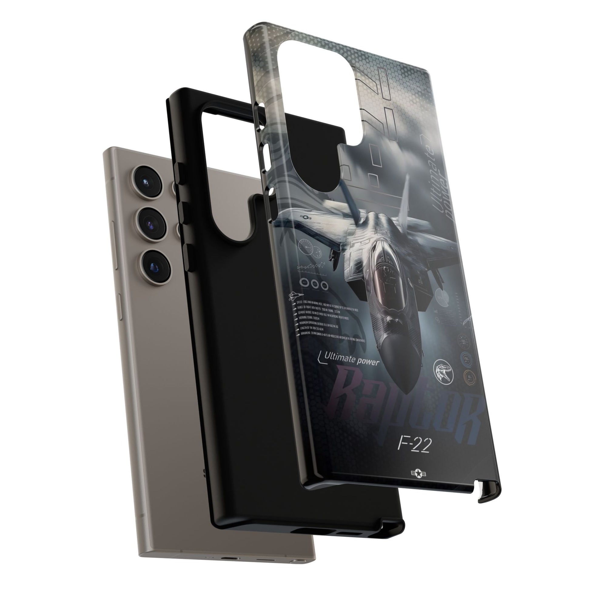 F-22 Raptor Fighter Jet Tough Cases for iPhones, Samsung, and Pixel
