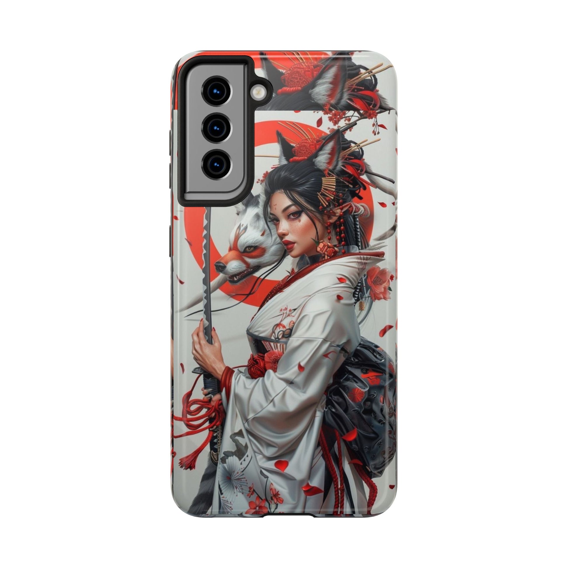 Japanese Female Warrior Phone Cases for iPhone & Samsung Galaxy Phones