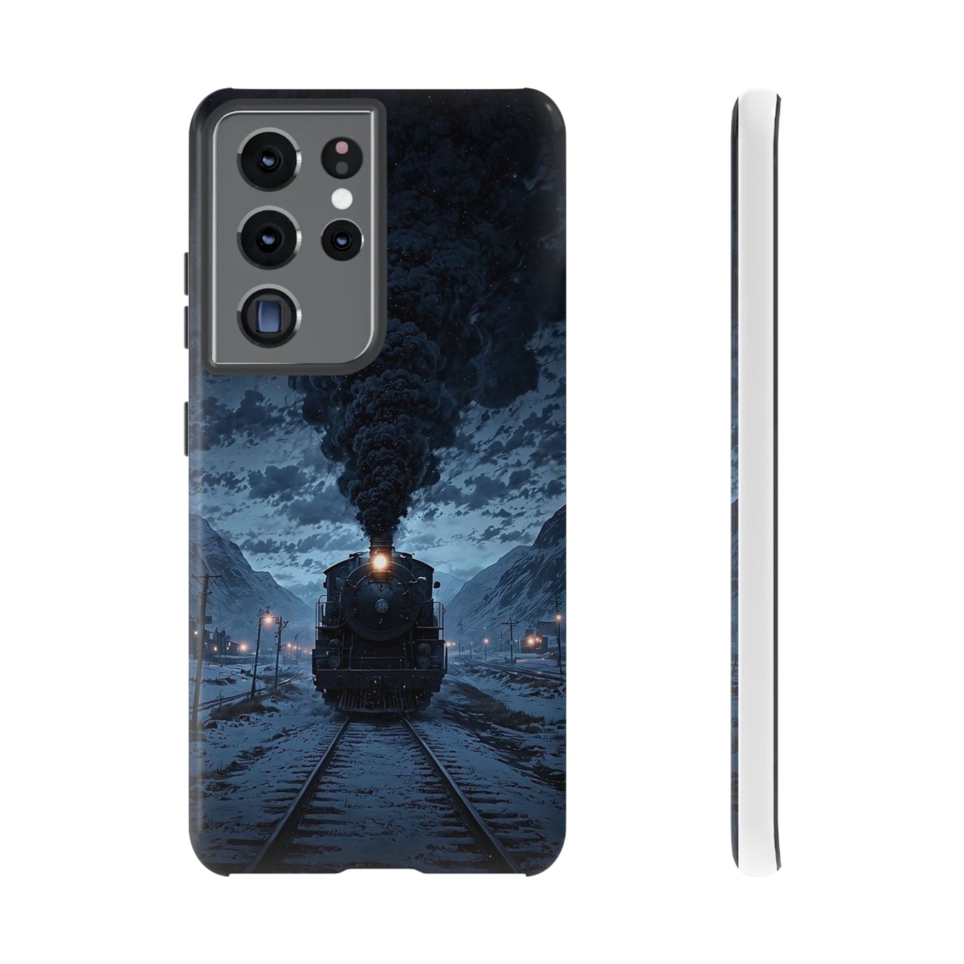 Steam Engine Train Themed Tough Cases for iPhones, Samsung, and Pixel