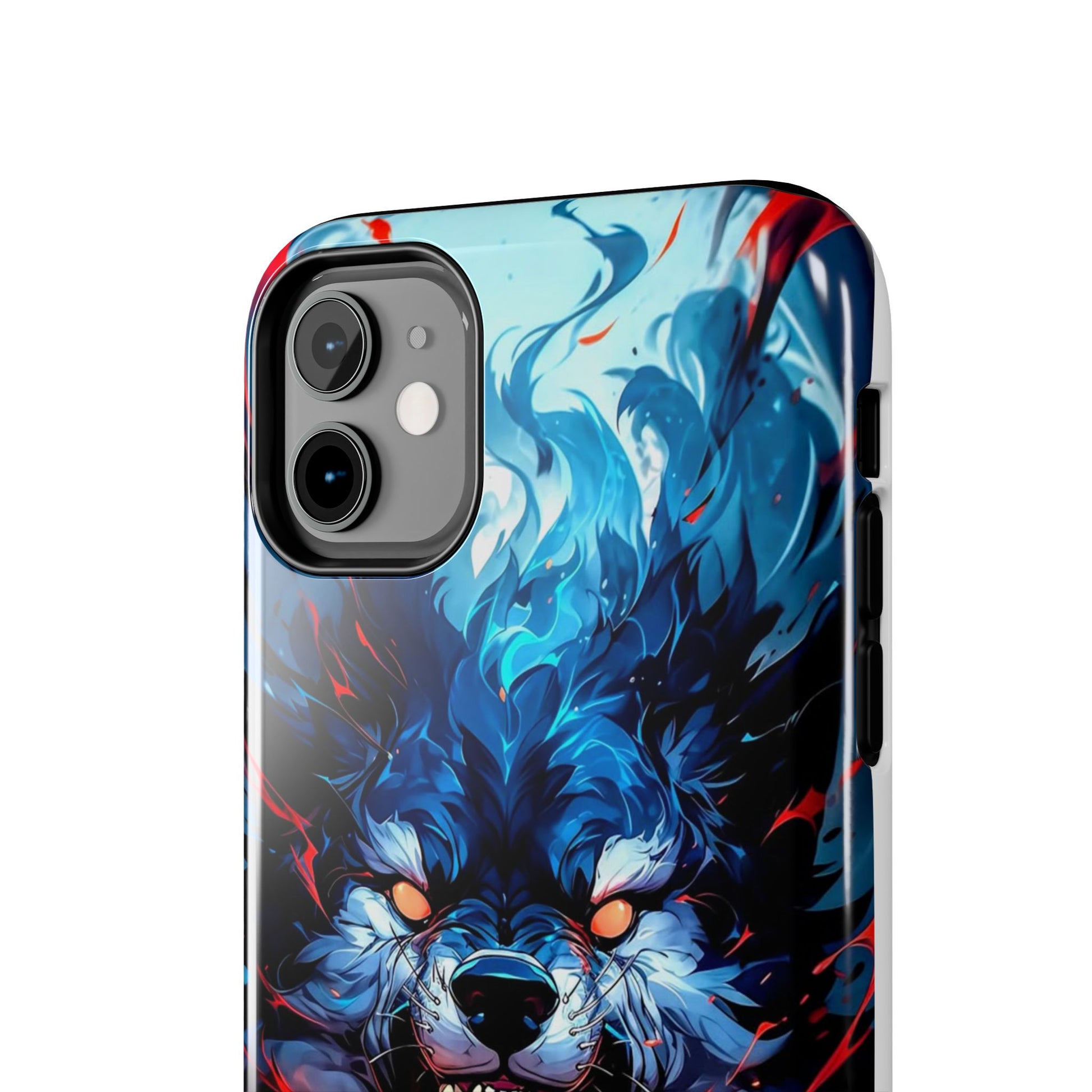 Aggressive Wolf Art Themed Tough Phone Cases for Iphones & Samsung Phones