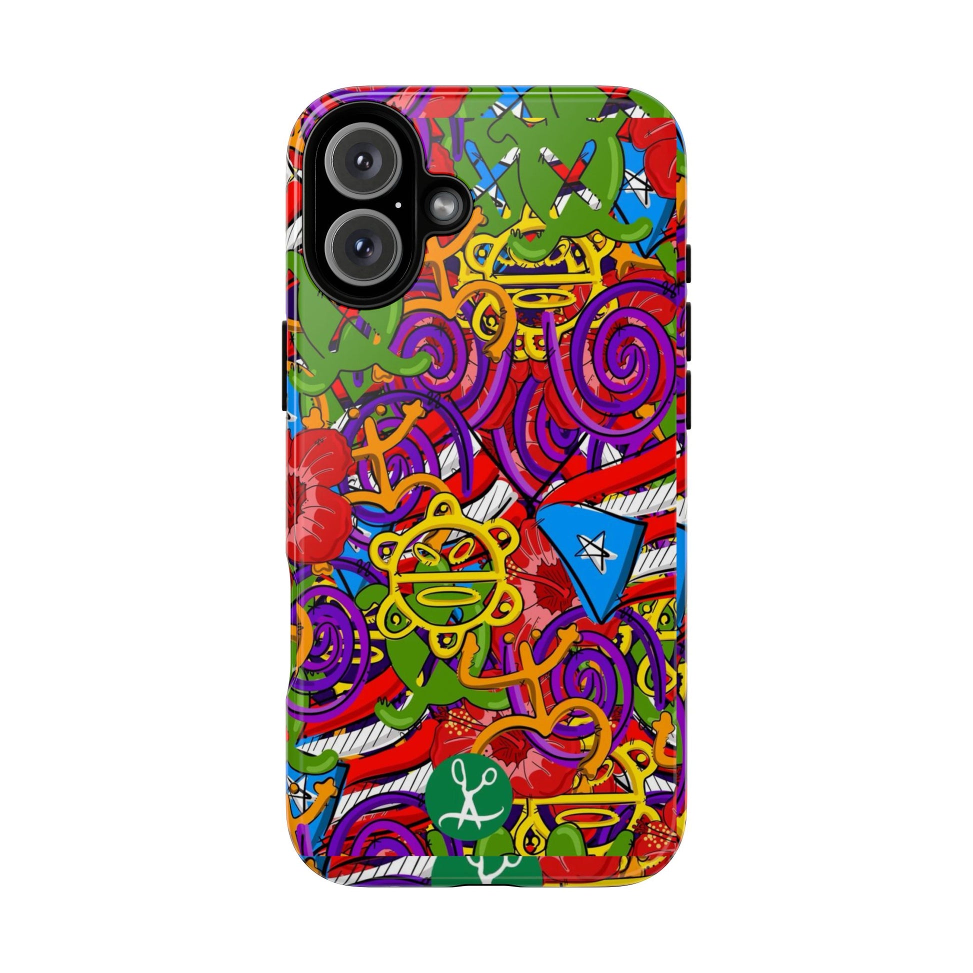 Puerto Rico Taino Tribal Art Tough Cases for iPhones, Samsung, and Pixel