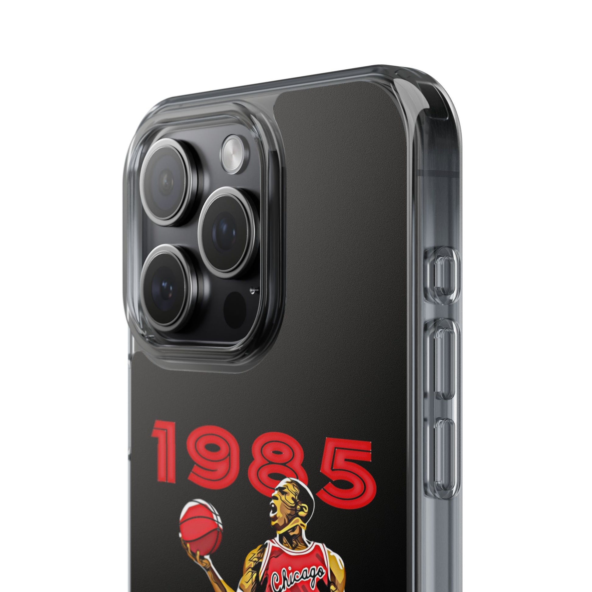 1985 Jordan Slam Dunk themed Basketball Inspired design Clear Phone Cases