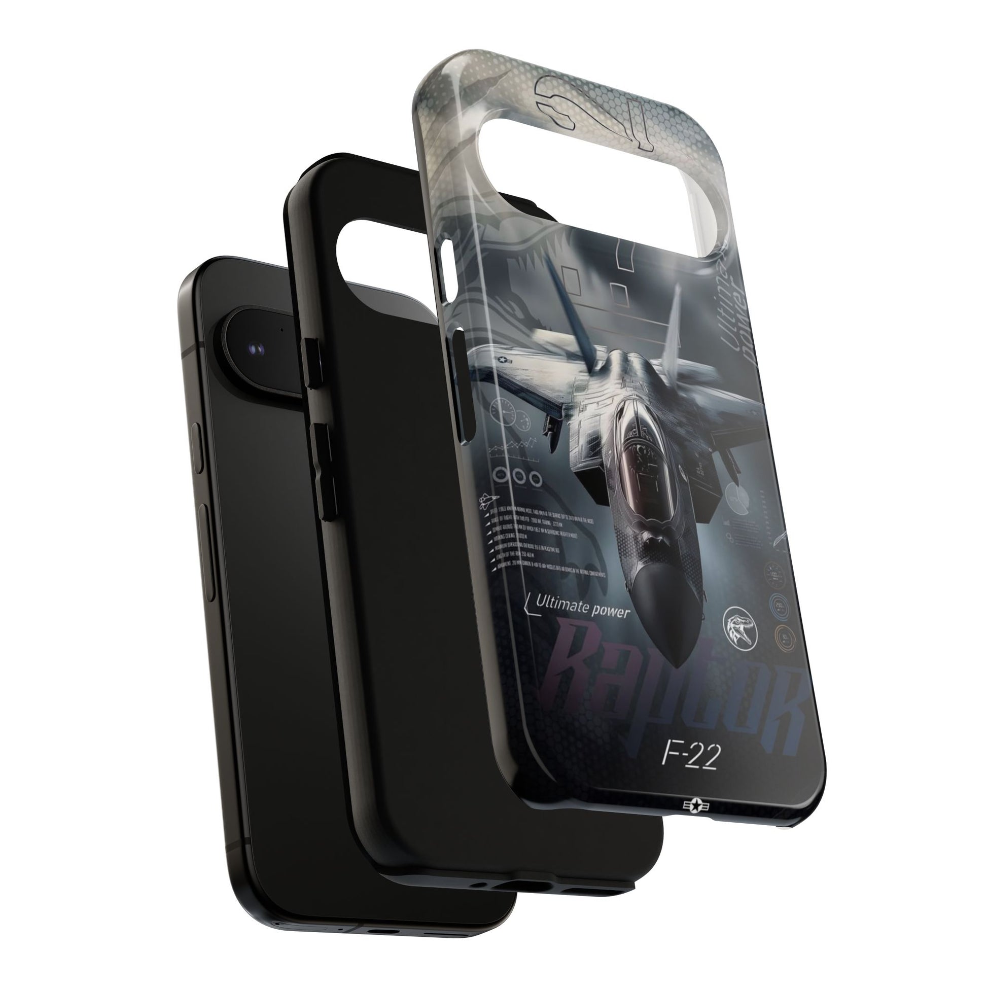 F-22 Raptor Fighter Jet Tough Cases for iPhones, Samsung, and Pixel