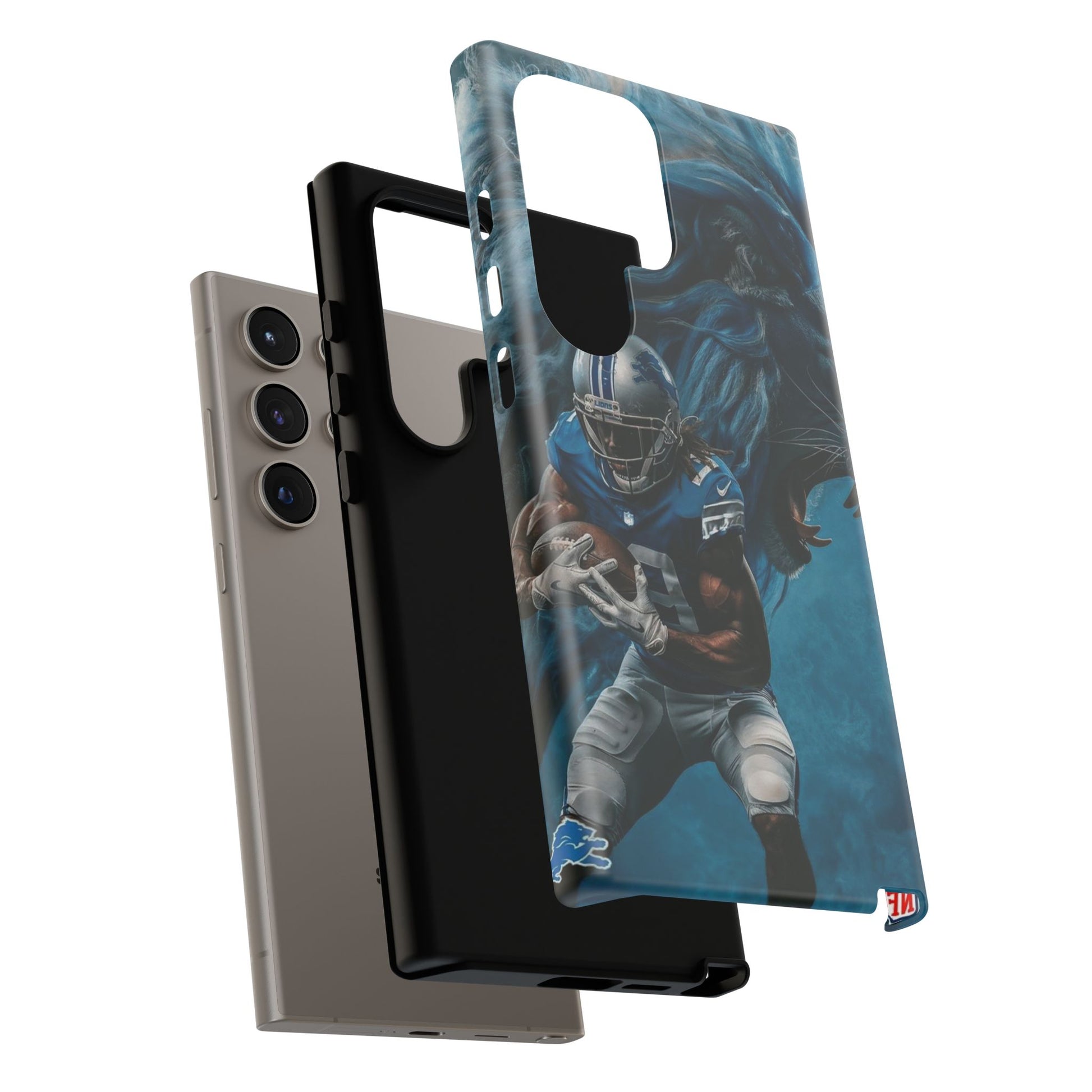 Detroit Lions Player Football Phone Case, Tough Cases for iPhones, Samsung, and Pixel