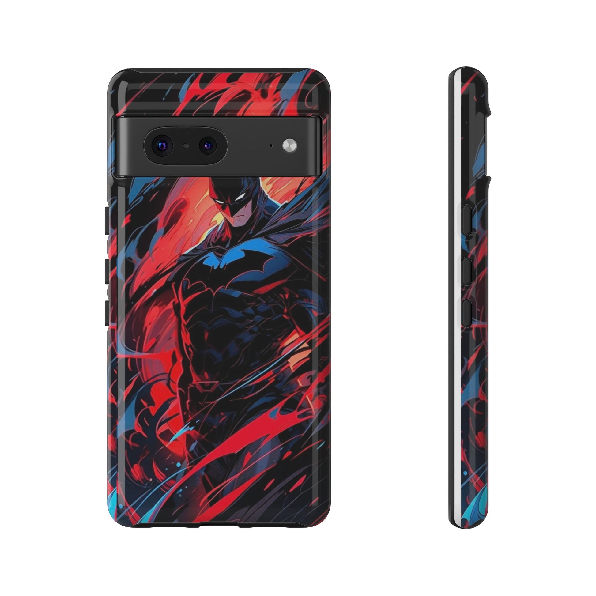 The Dark Knight Batman Art Tough Cases for iPhones, Samsung, and Pixel