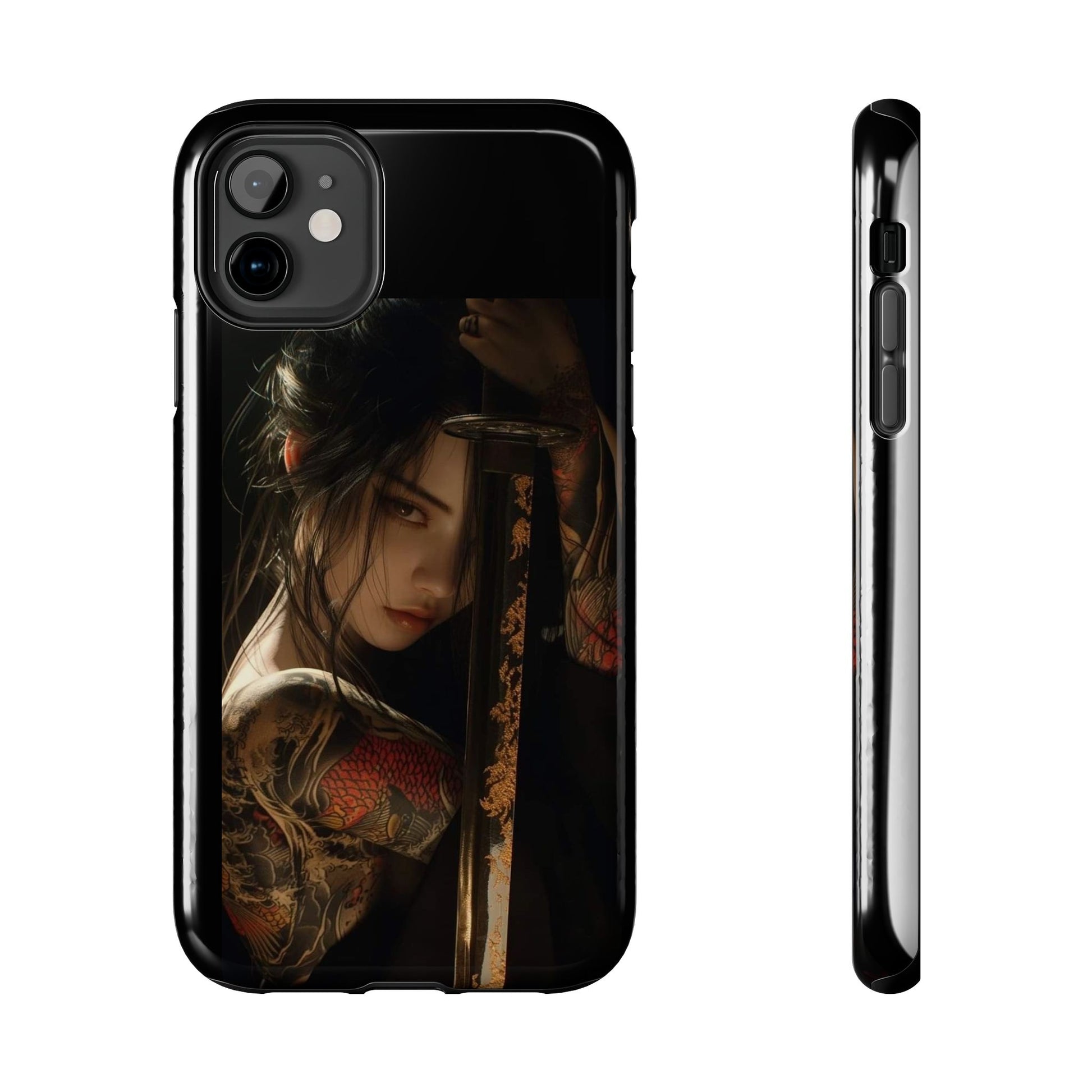 Samurai Female Warrior Design Phone Cases for iPhone & Samsung Galaxy Phones