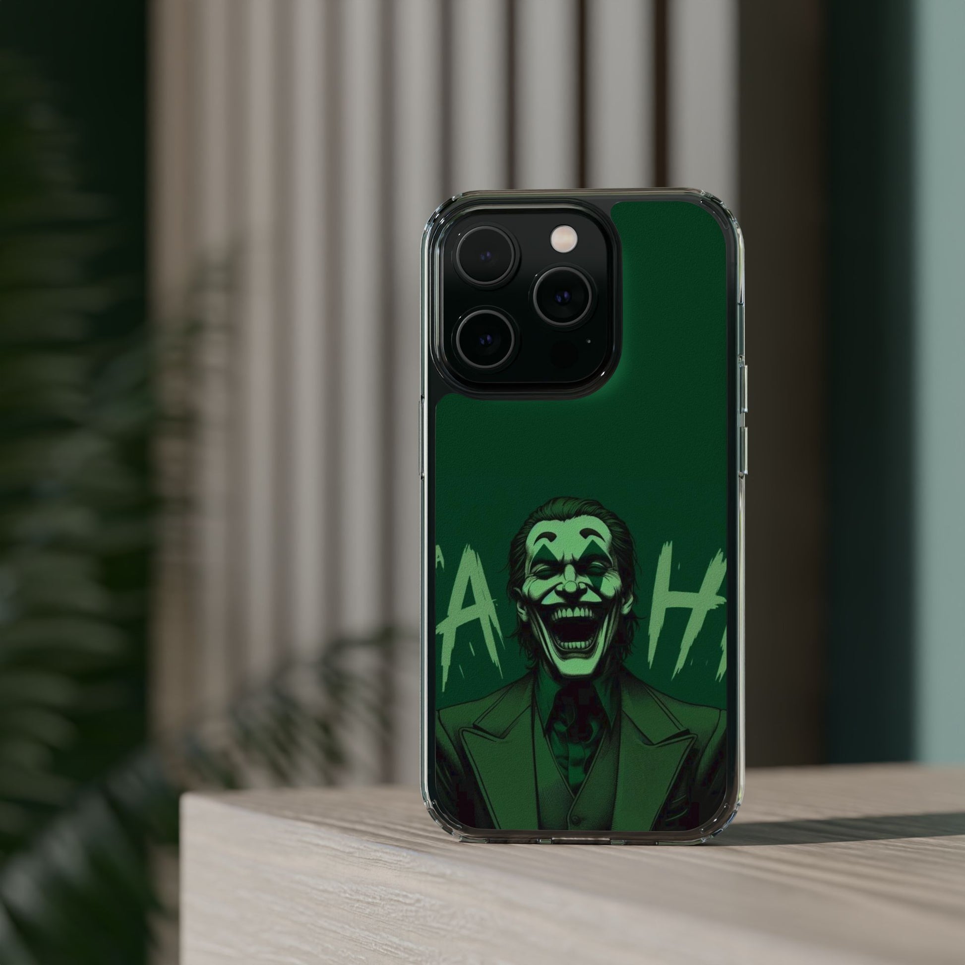 Phone Case, Comic book Inspired Design Joker Hahaha, Clear Phone Cover, Funny