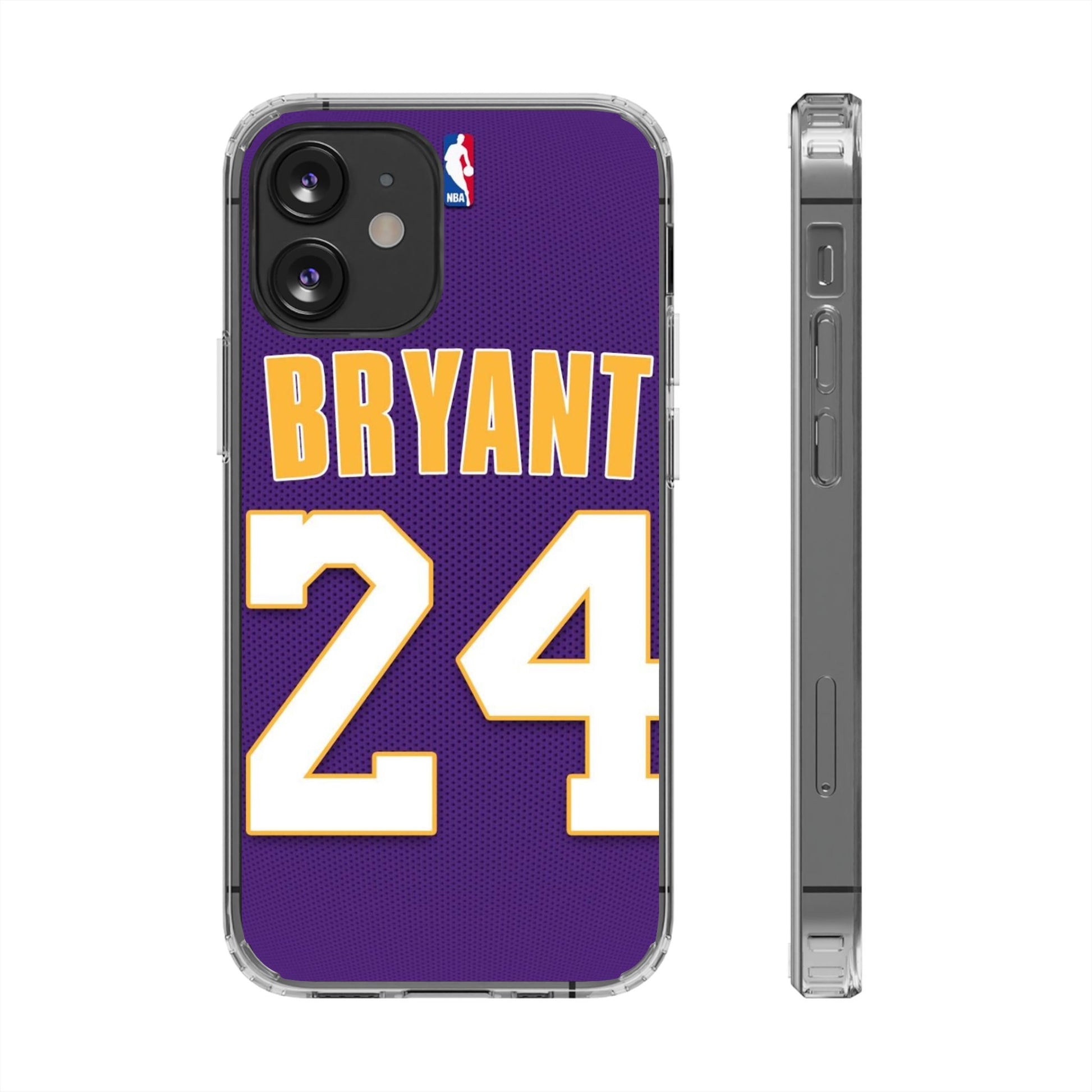 Kobe Purple Basketball Jersey Inspired design Clear Phone Cases