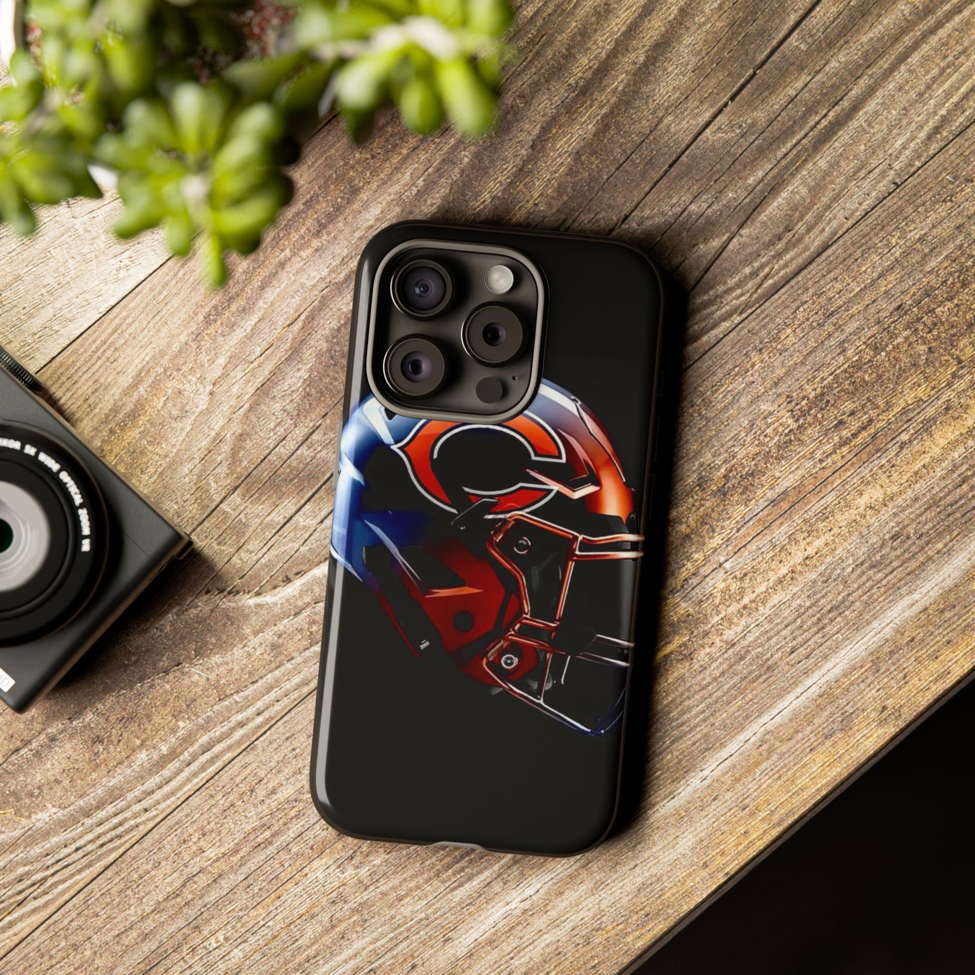 Football Helmet Chicago Bears Phone Case, Tough Cases for iPhones, Samsung, and Pixel