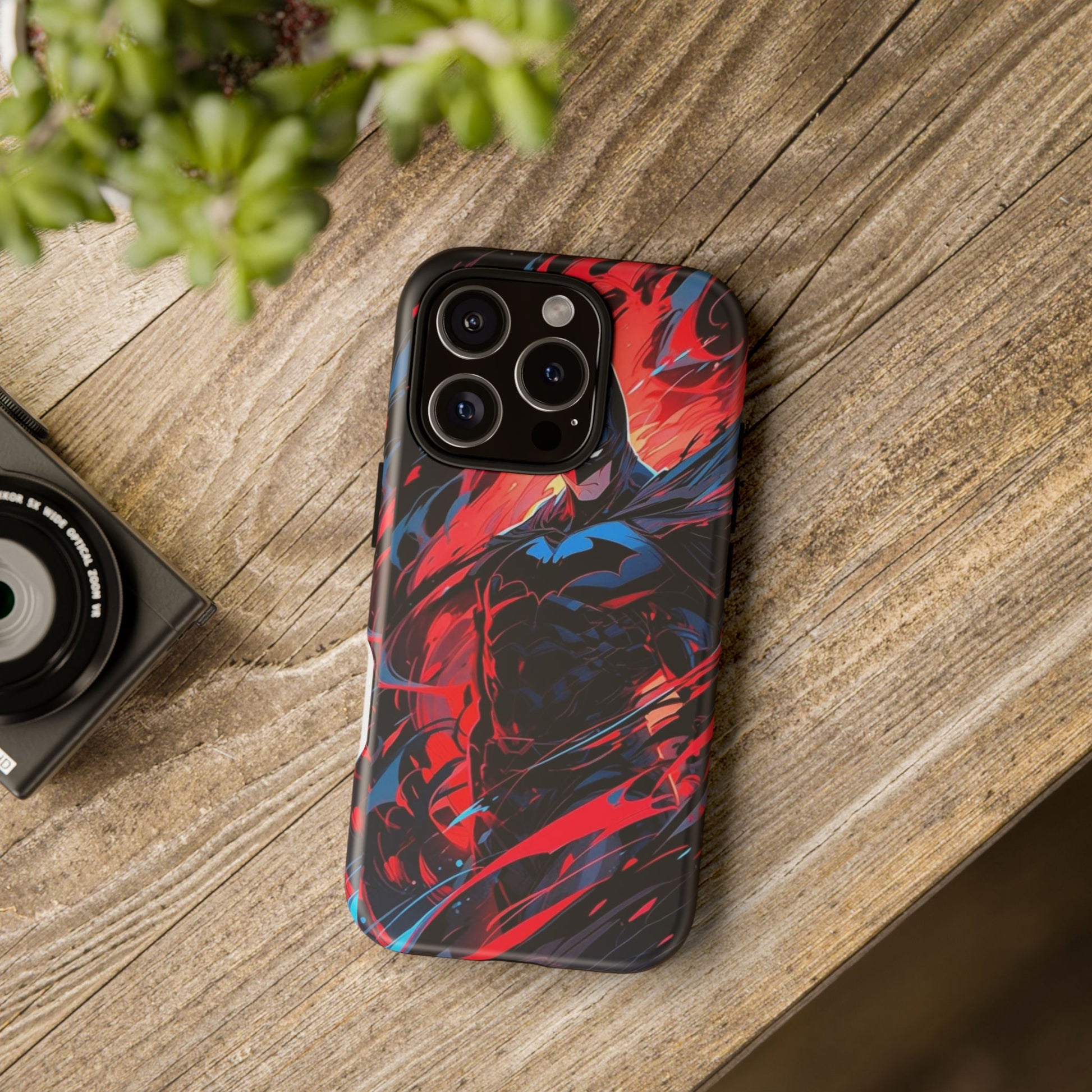 The Dark Knight Batman Art Tough Cases for iPhones, Samsung, and Pixel