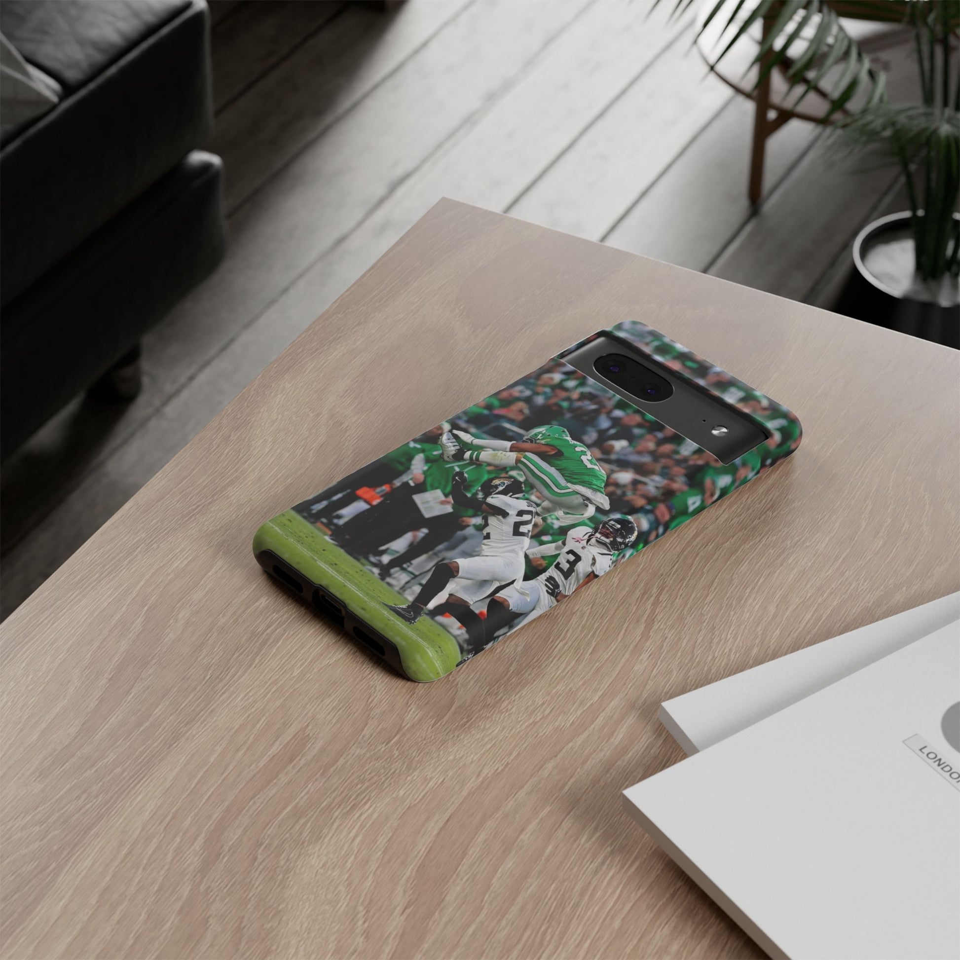 Saquon Barkley The Huddle Eagles Football Tough Cases for iPhones, Samsung, and Pixel