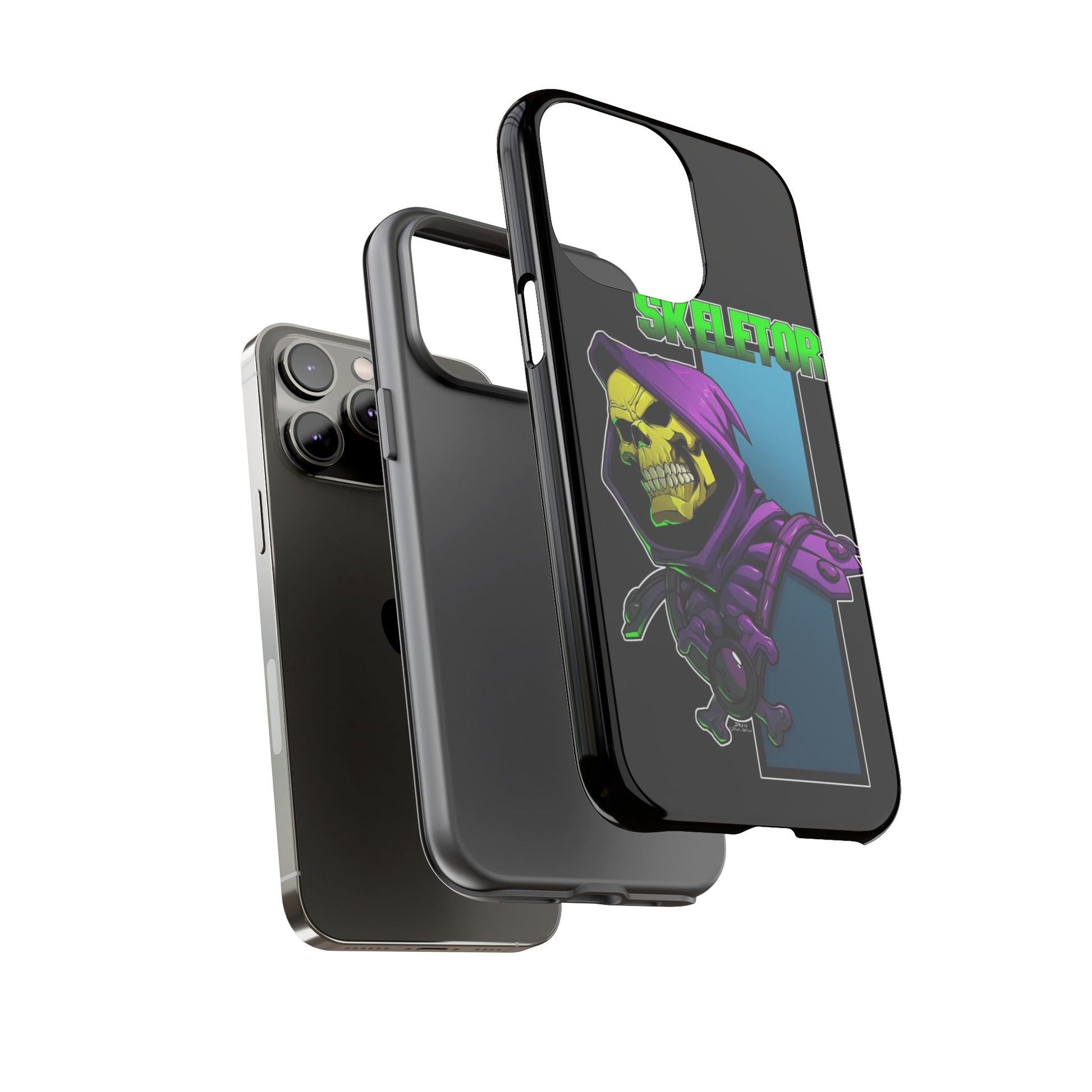 Skeletor Tough Cases for iPhones, Samsung, and Pixel