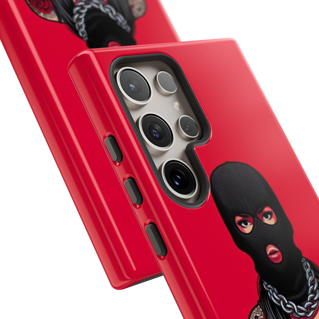 Thug Girl Red Design Tough Cases for iPhones, Samsung, and Pixel