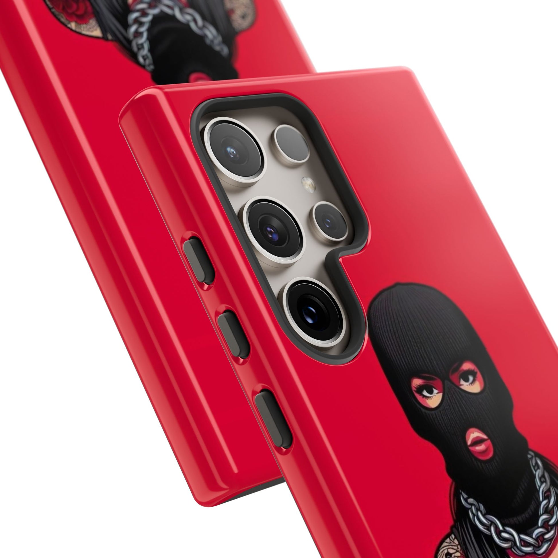 Thug Girl Red Design Tough Cases for iPhones, Samsung, and Pixel