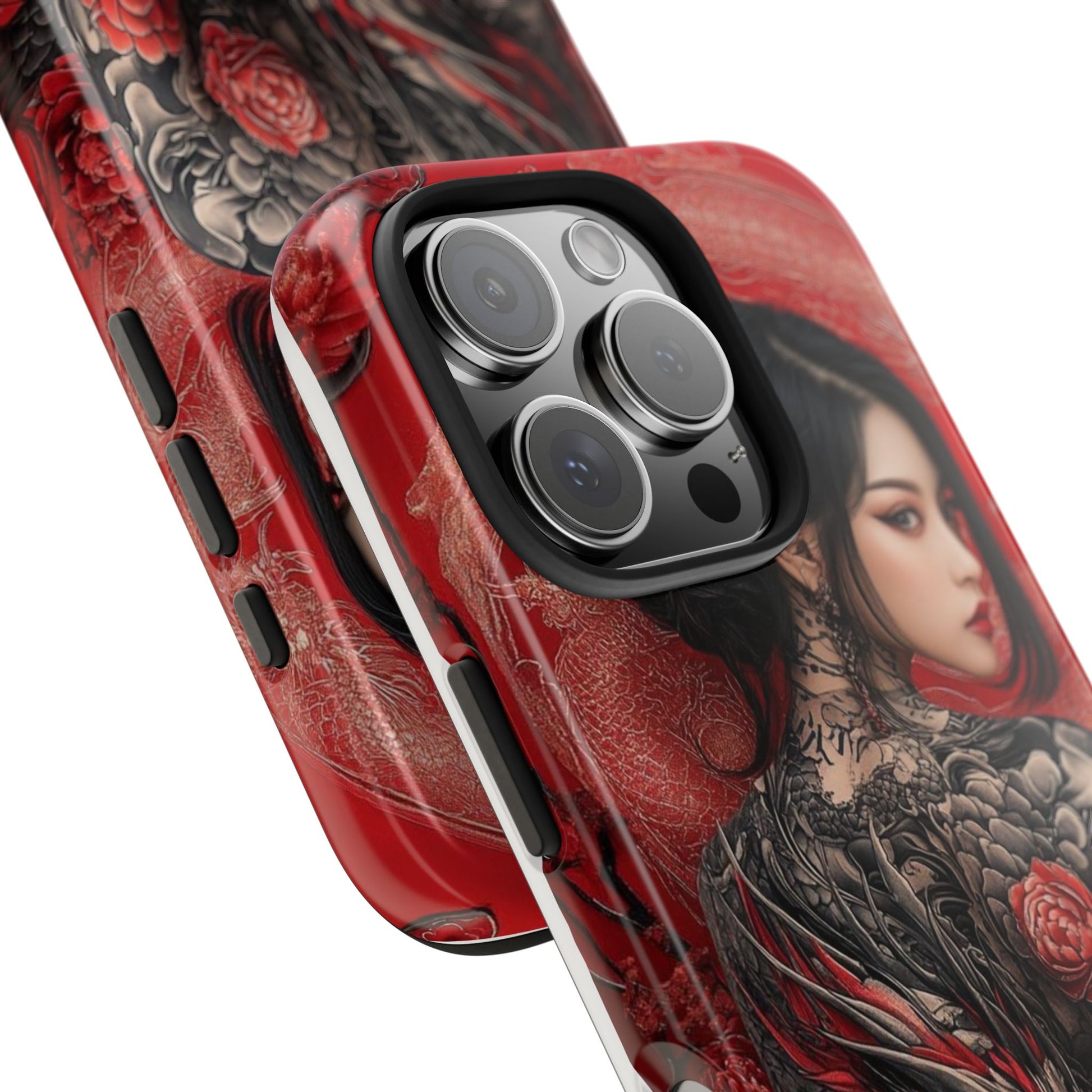 Japanese Geisha Tattooed Girl Phone Cases for Iphones & Samsung Durable