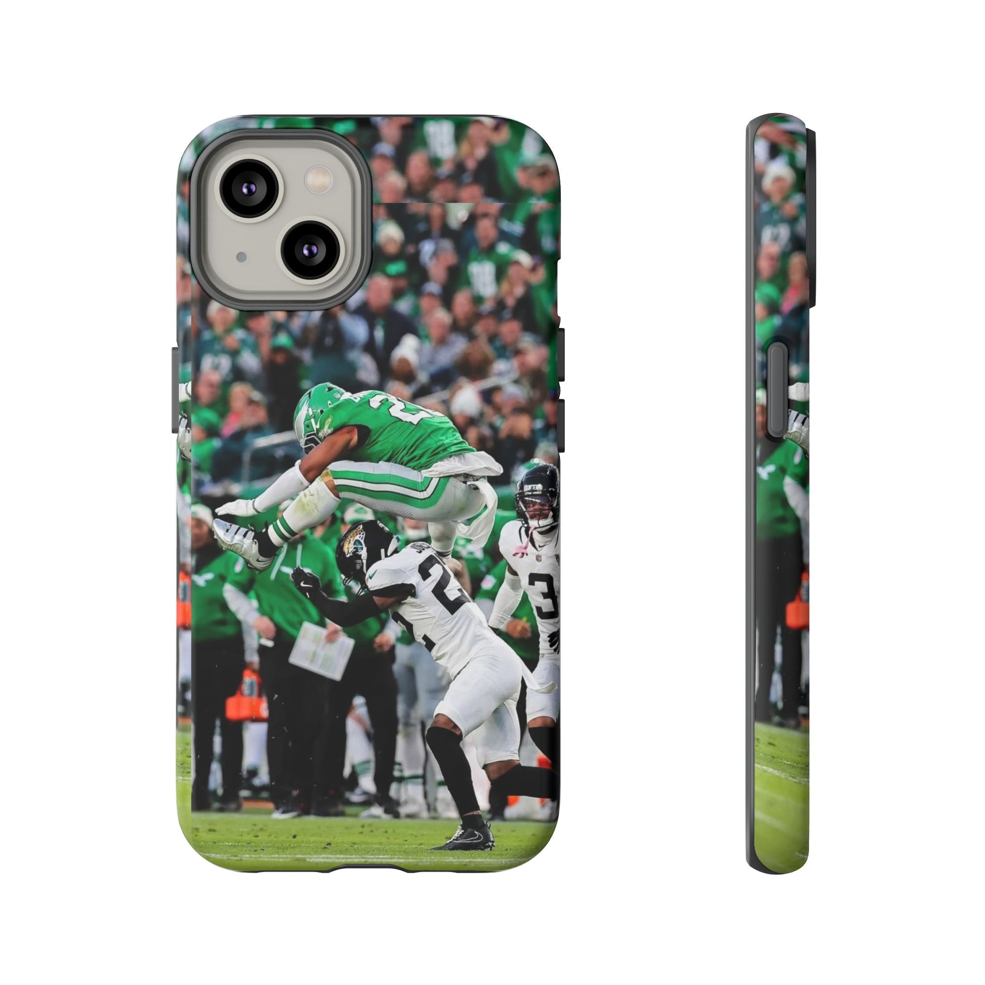 Saquon Barkley The Huddle Eagles Football Tough Cases for iPhones, Samsung, and Pixel