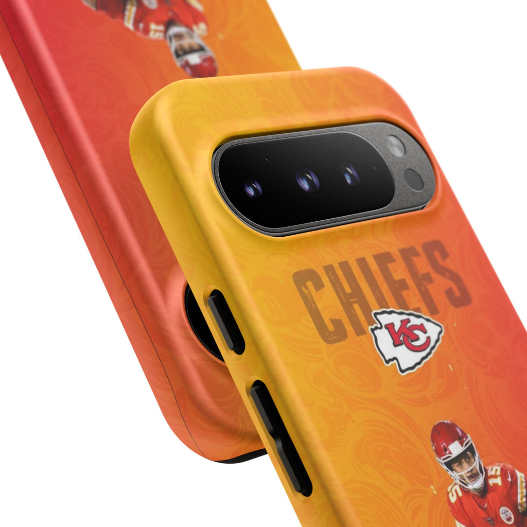 Kansas City Chiefs Patrick Mahomes Football Tough Cases for iPhones, Samsung, and Pixel