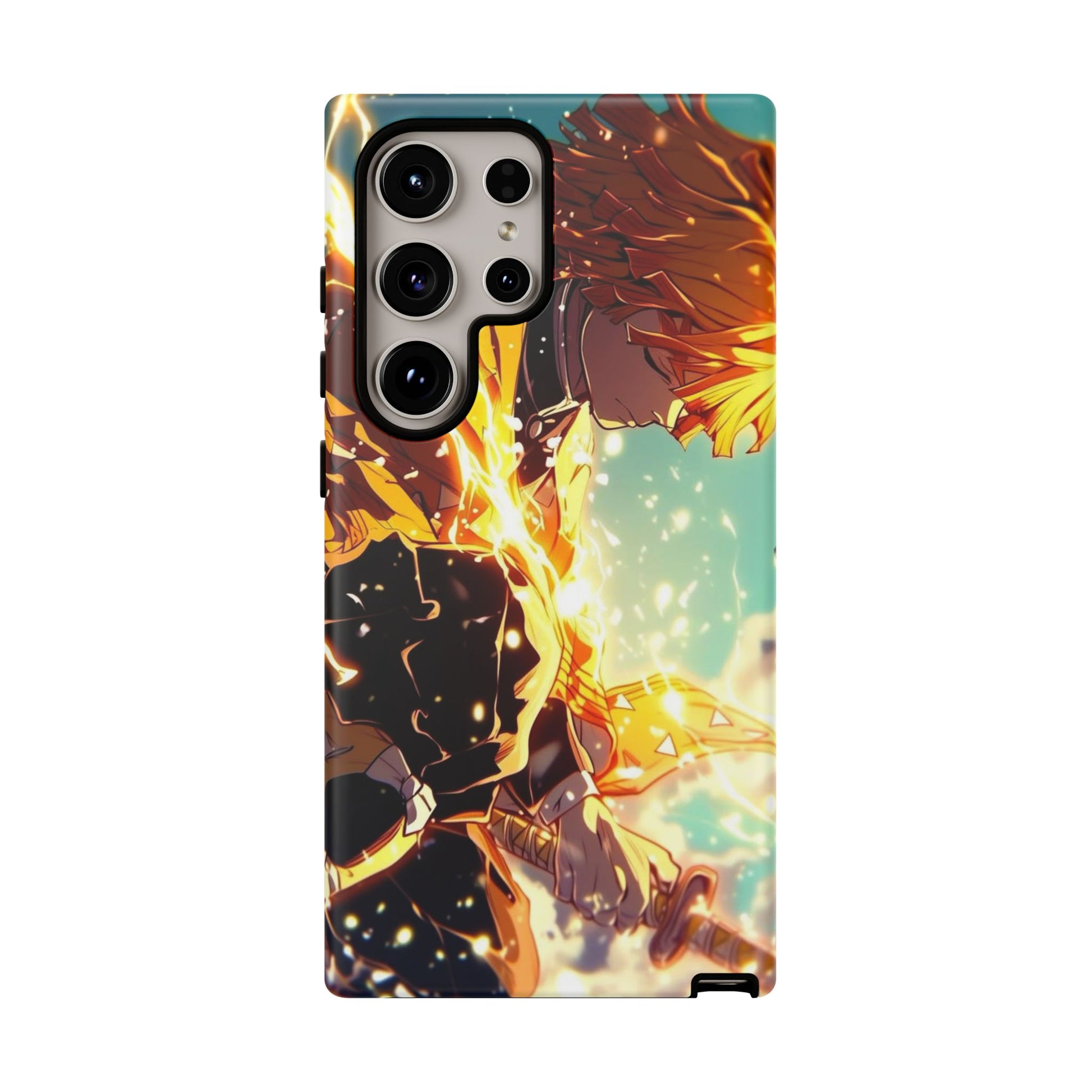 Demon Slayer Zenitsu Anime Theme Phone Case, Tough Cases for iPhones, Samsung, and Pixel