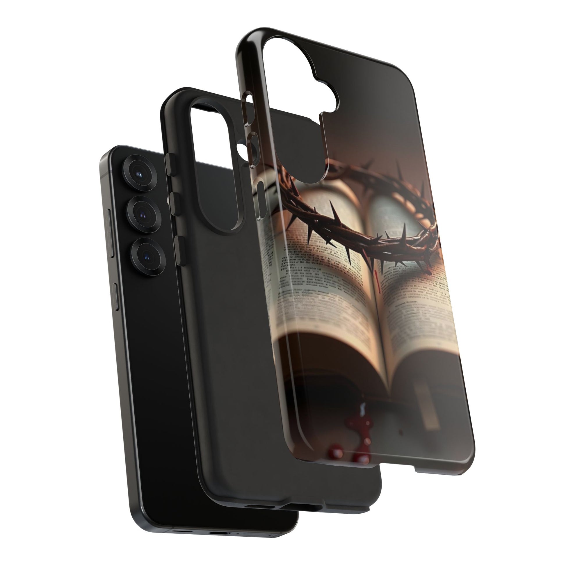Crown of Thorns and Bible Christian Tough Cases for iPhones, Samsung, and Pixel