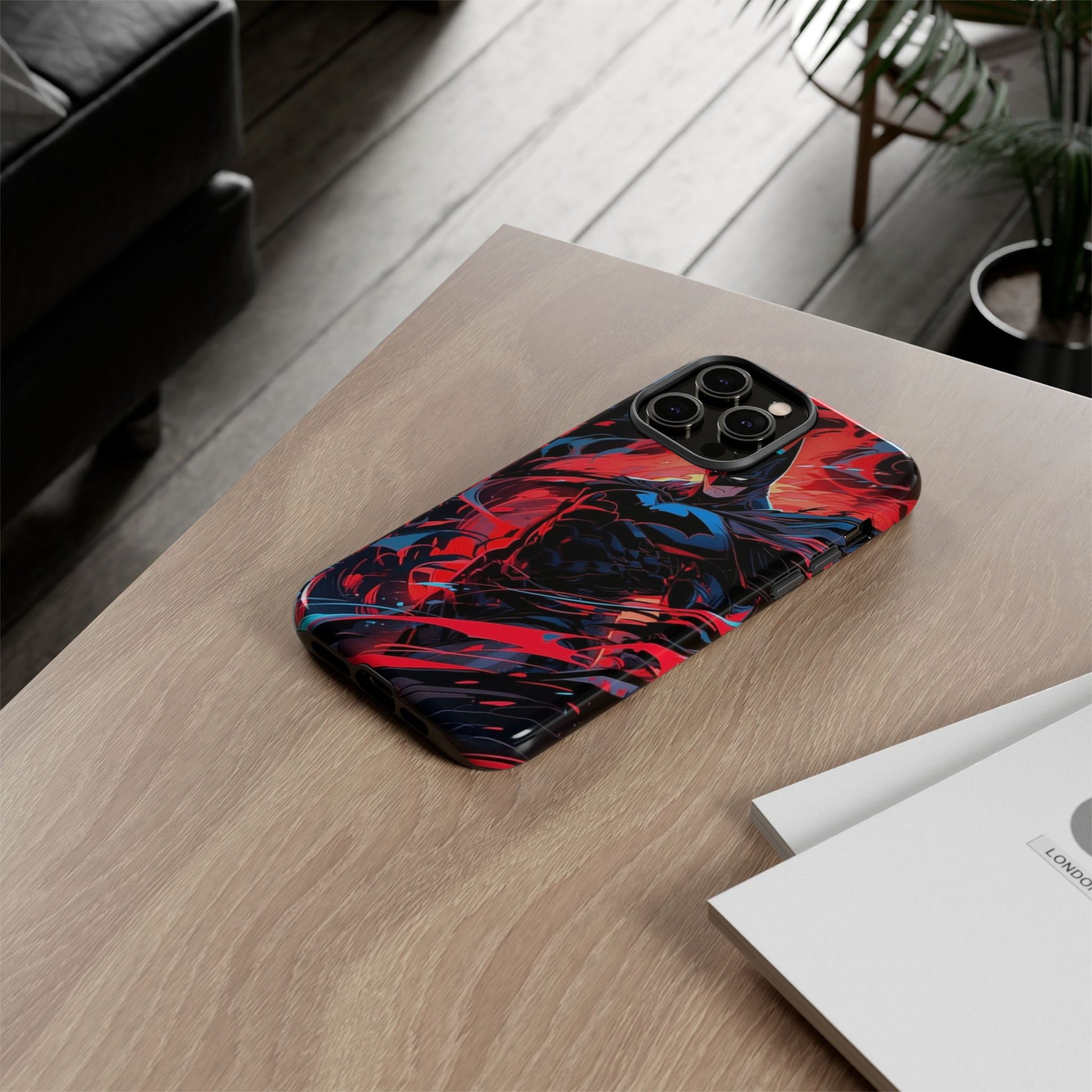 The Dark Knight Batman Art Tough Cases for iPhones, Samsung, and Pixel