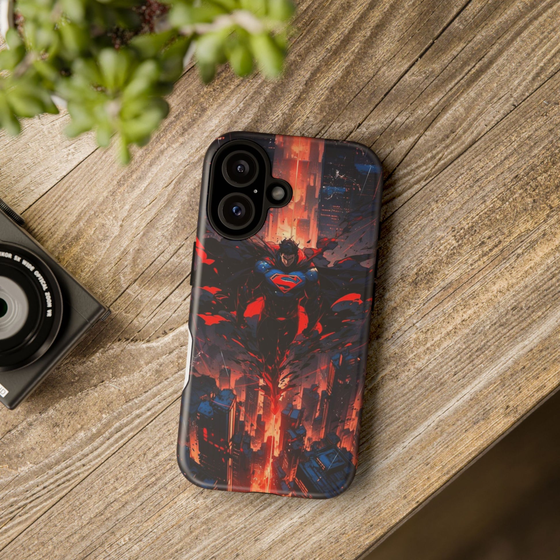 Anime Superman Tough Cases for iPhones, Samsung, and Pixel