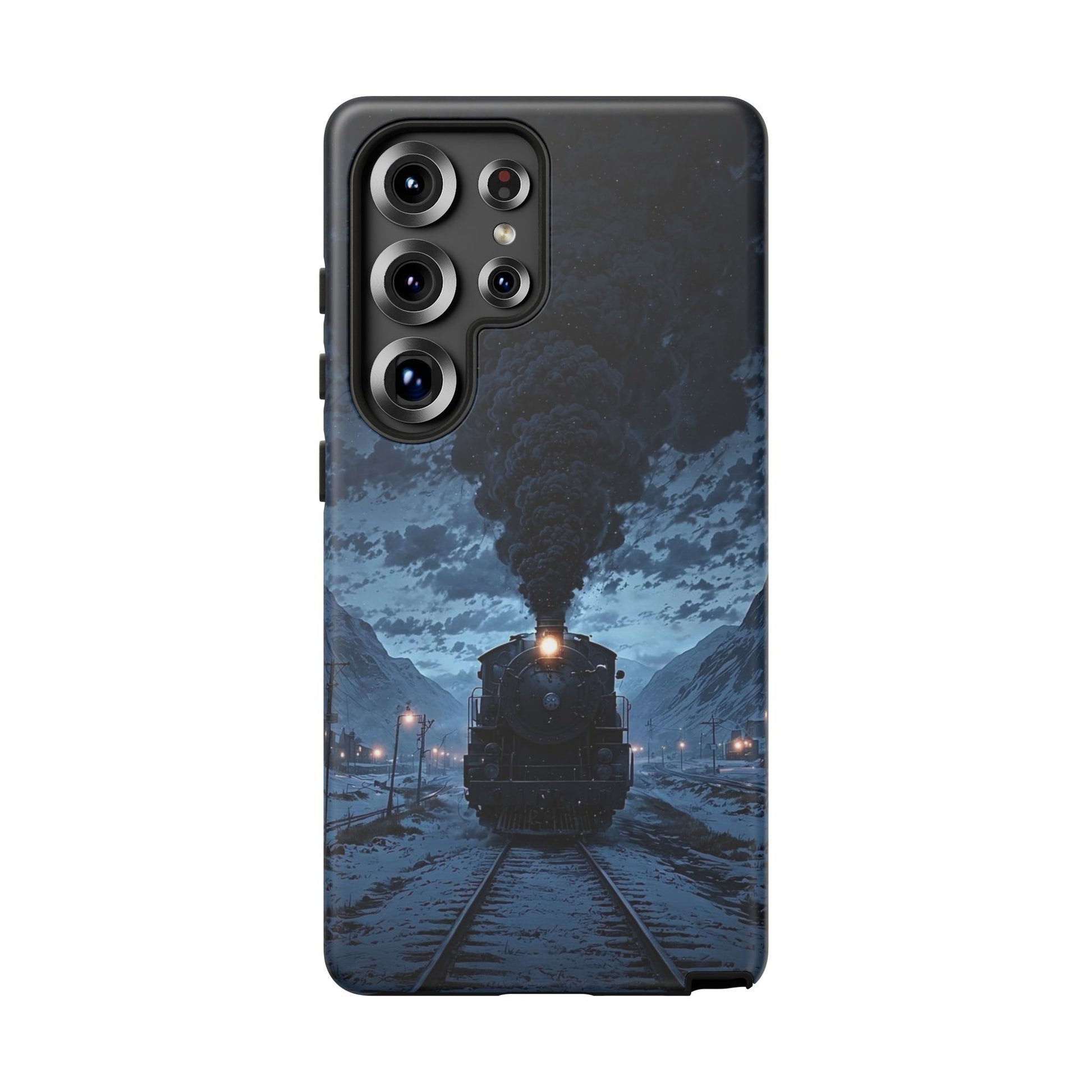 Steam Engine Train Themed Tough Cases for iPhones, Samsung, and Pixel