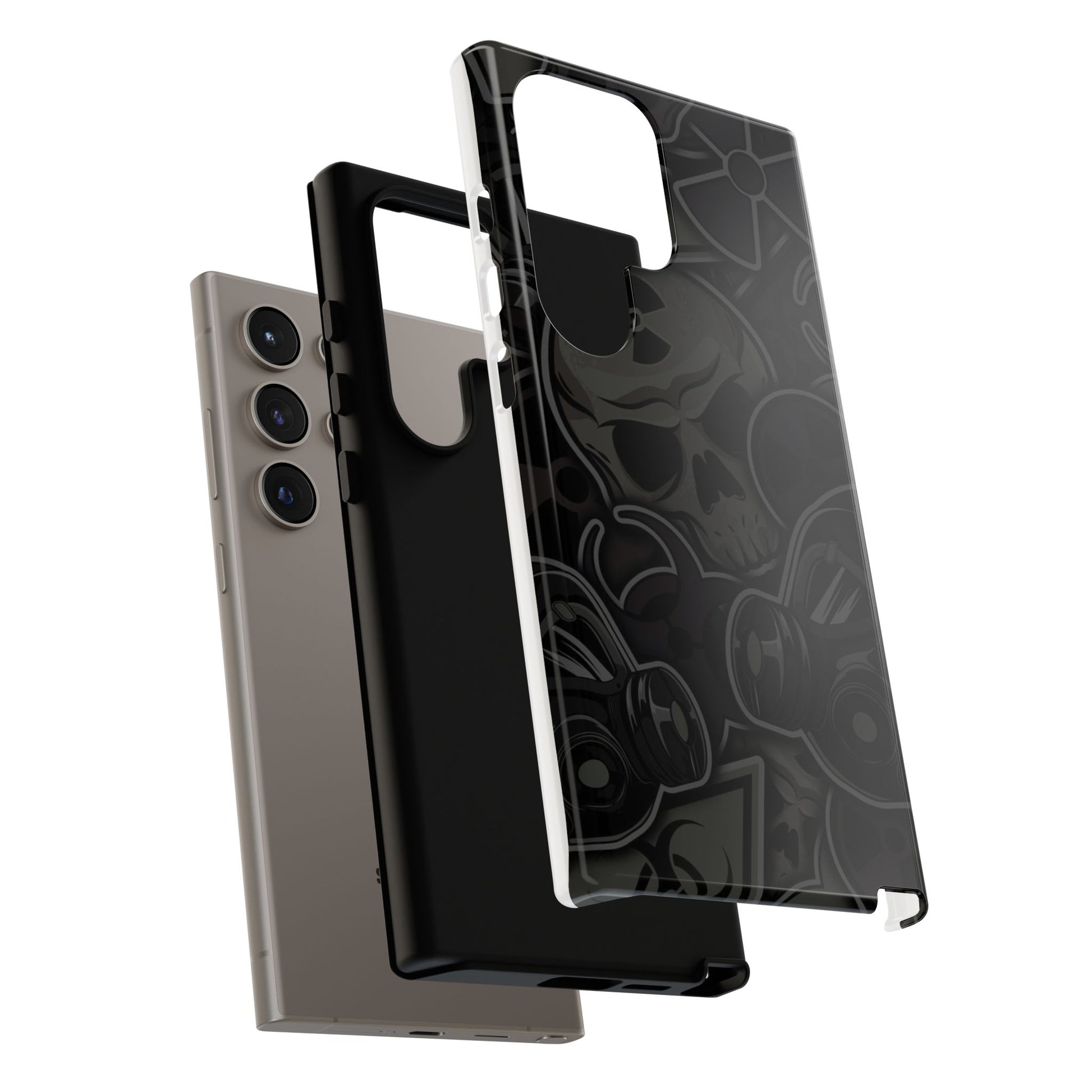 Tough Cases Phone Case, Edgy Skull Design Phone Cover, Gothic Cell Phone Shell