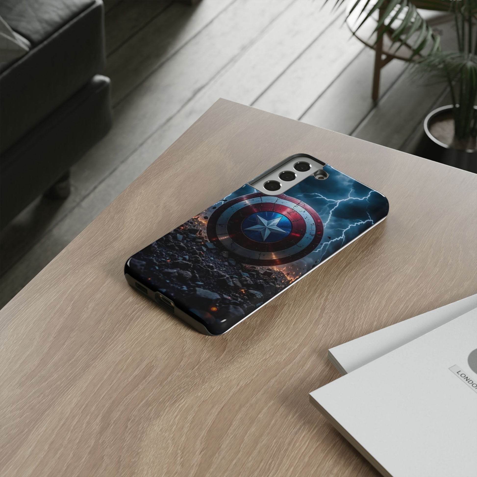 Captain America Shield Tough Cases for iPhones, Samsung, and Pixel