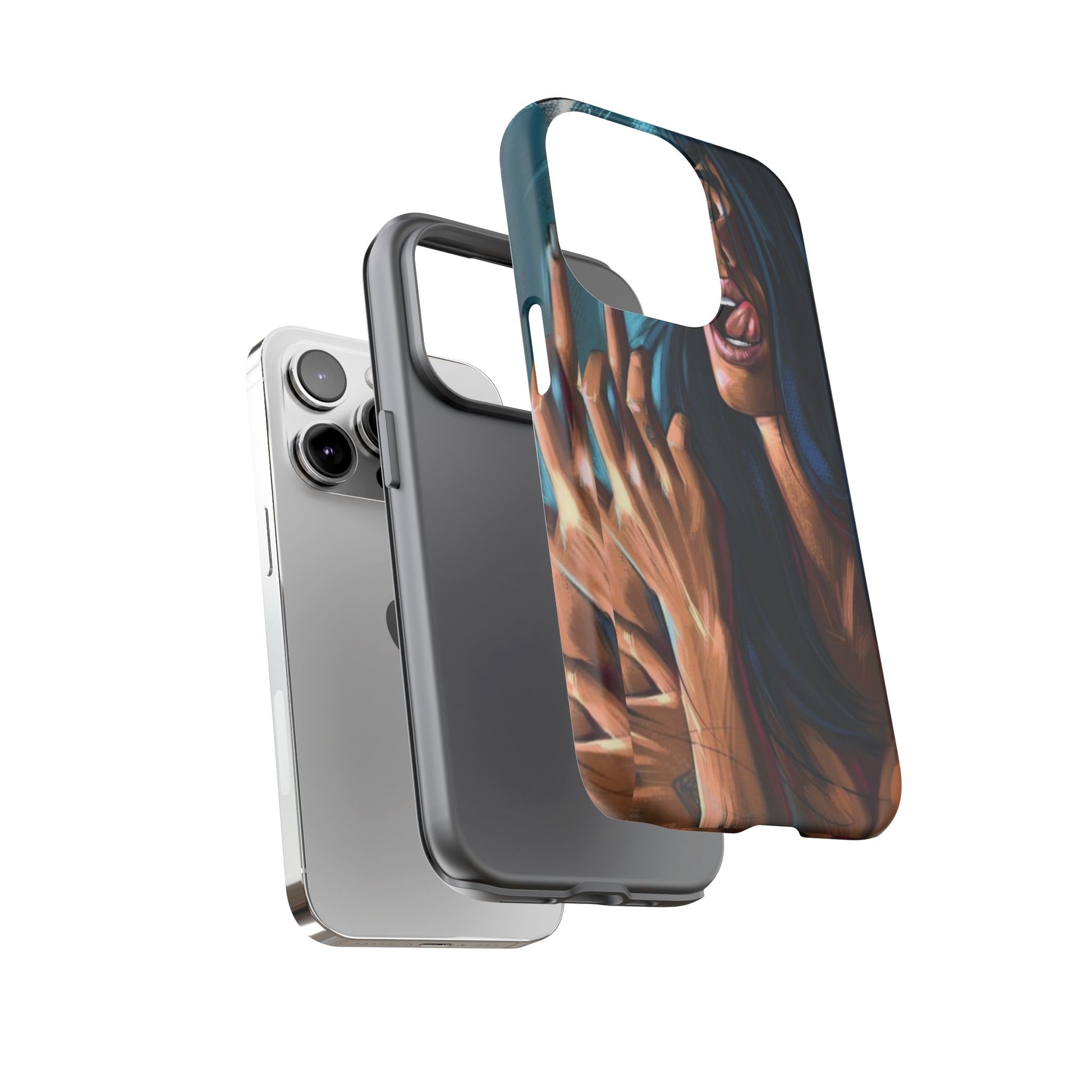 Tough Girl Theme Urban Design Cases for iPhones, Samsung, and Pixel