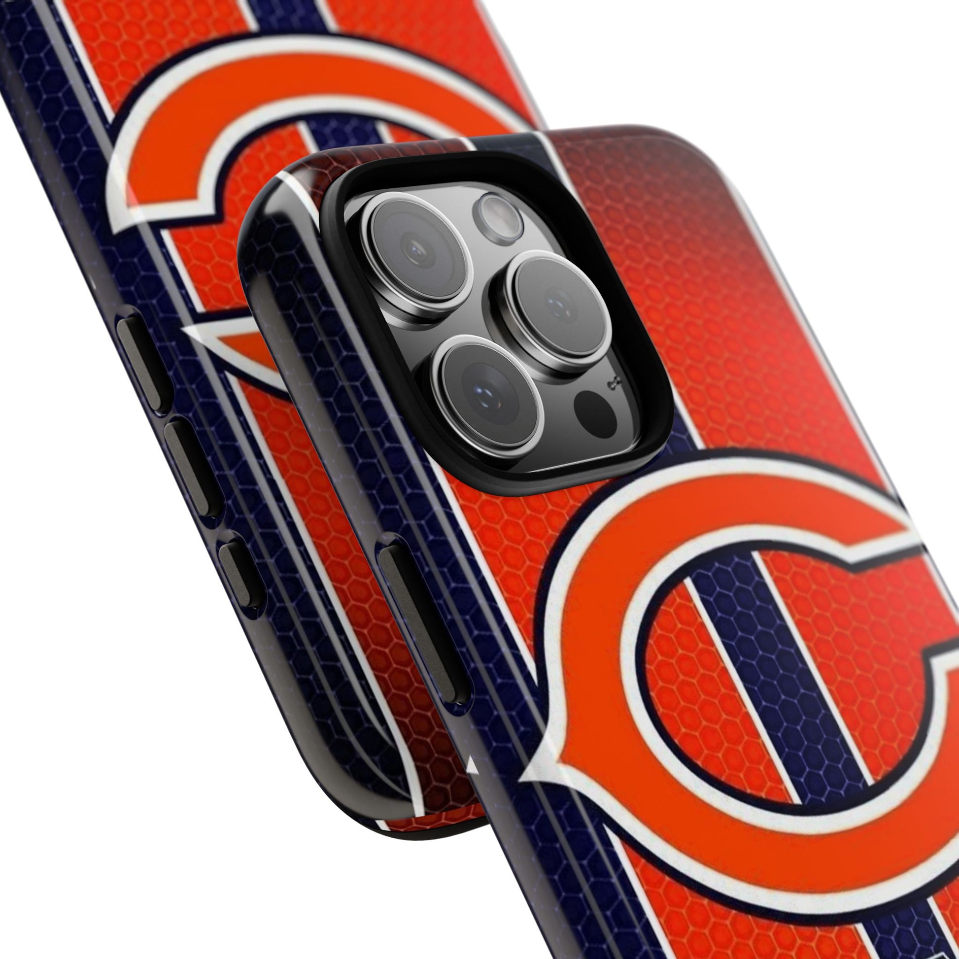 Chicago Bears Stripes Football Phone Case, Tough Cases for iPhones, Samsung, and Pixel