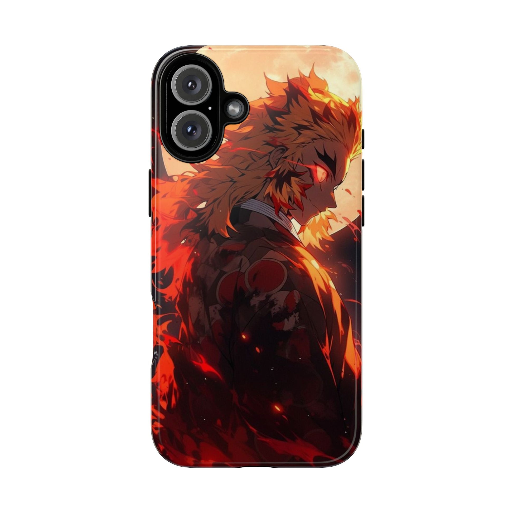 Demon Sl;ayer Rengoku Anime Phone Case, Tough Cases for iPhones, Samsung, and Pixel