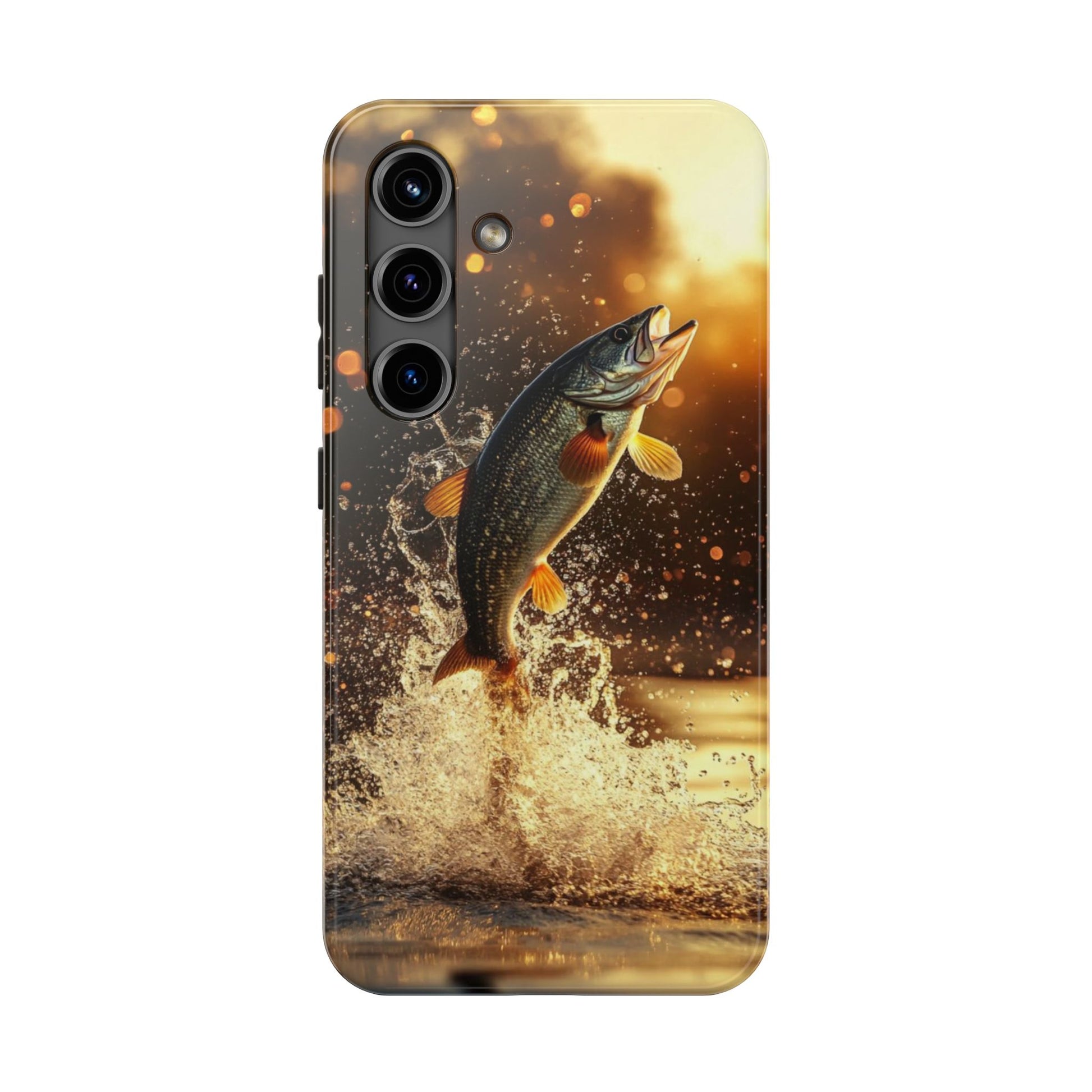 Jumping Bass Fish Theme Phone Cases for iPhones & Samsung Phones