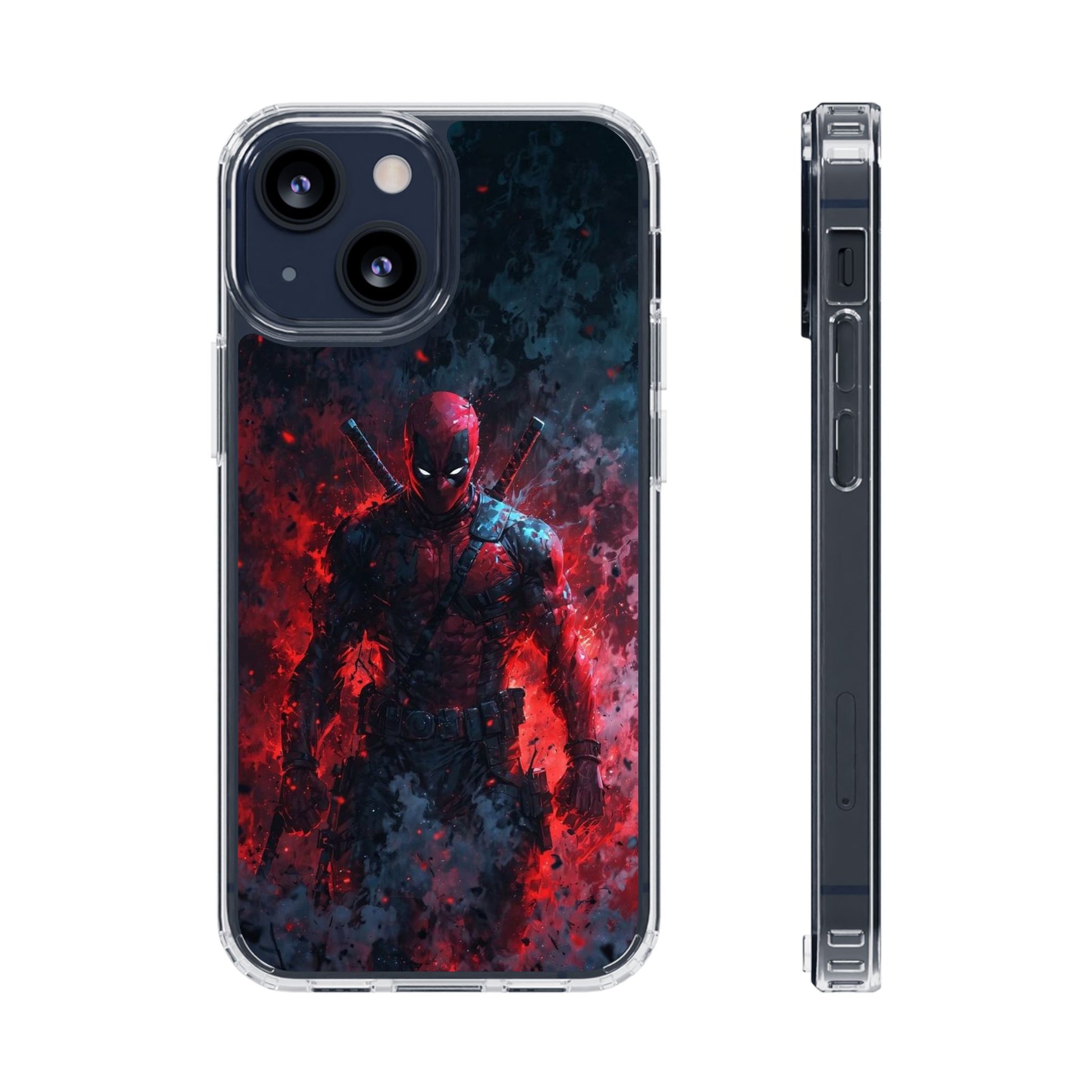 Phone Case, Deadpool Inspired Abstract art, Iphone, Samsung case