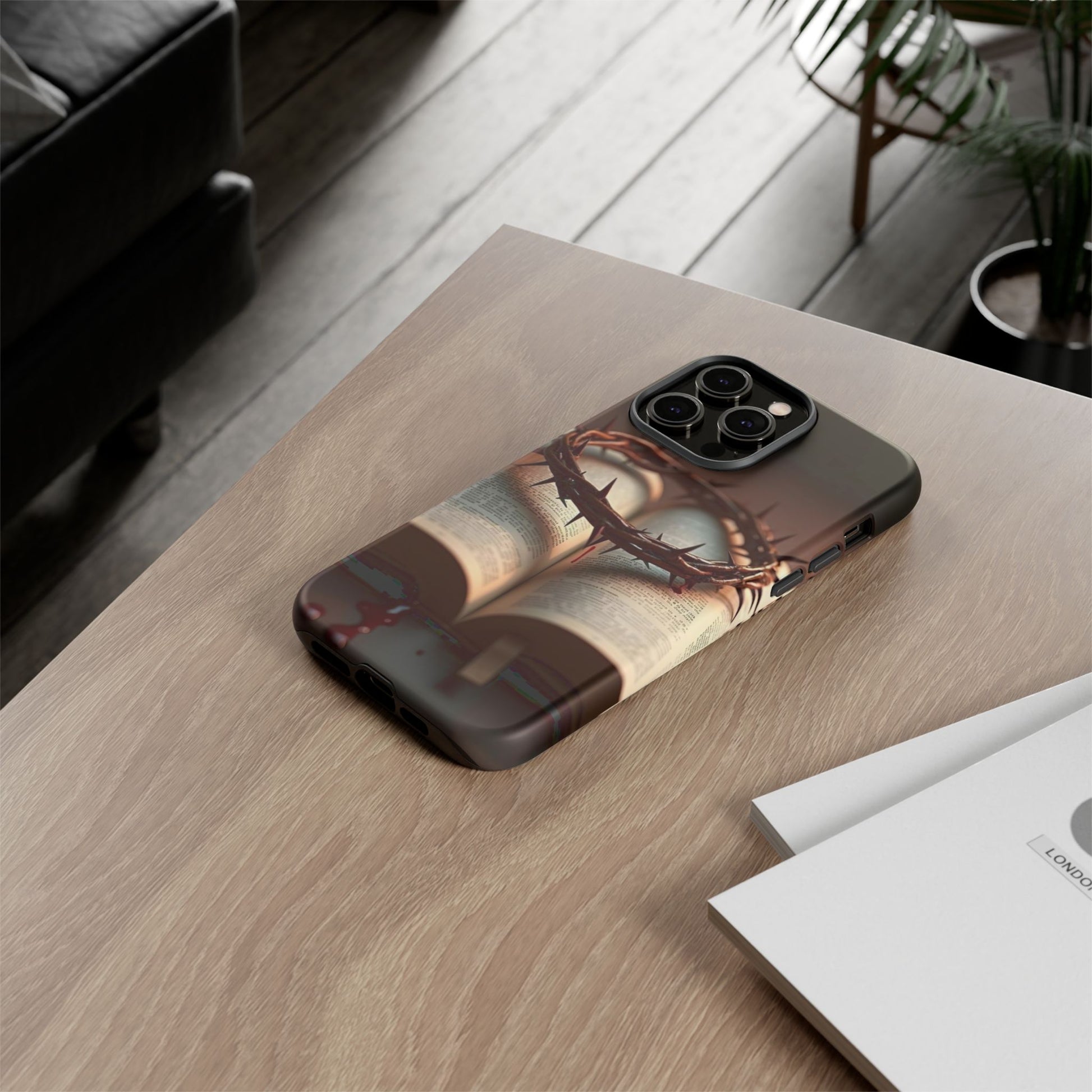Crown of Thorns and Bible Christian Tough Cases for iPhones, Samsung, and Pixel