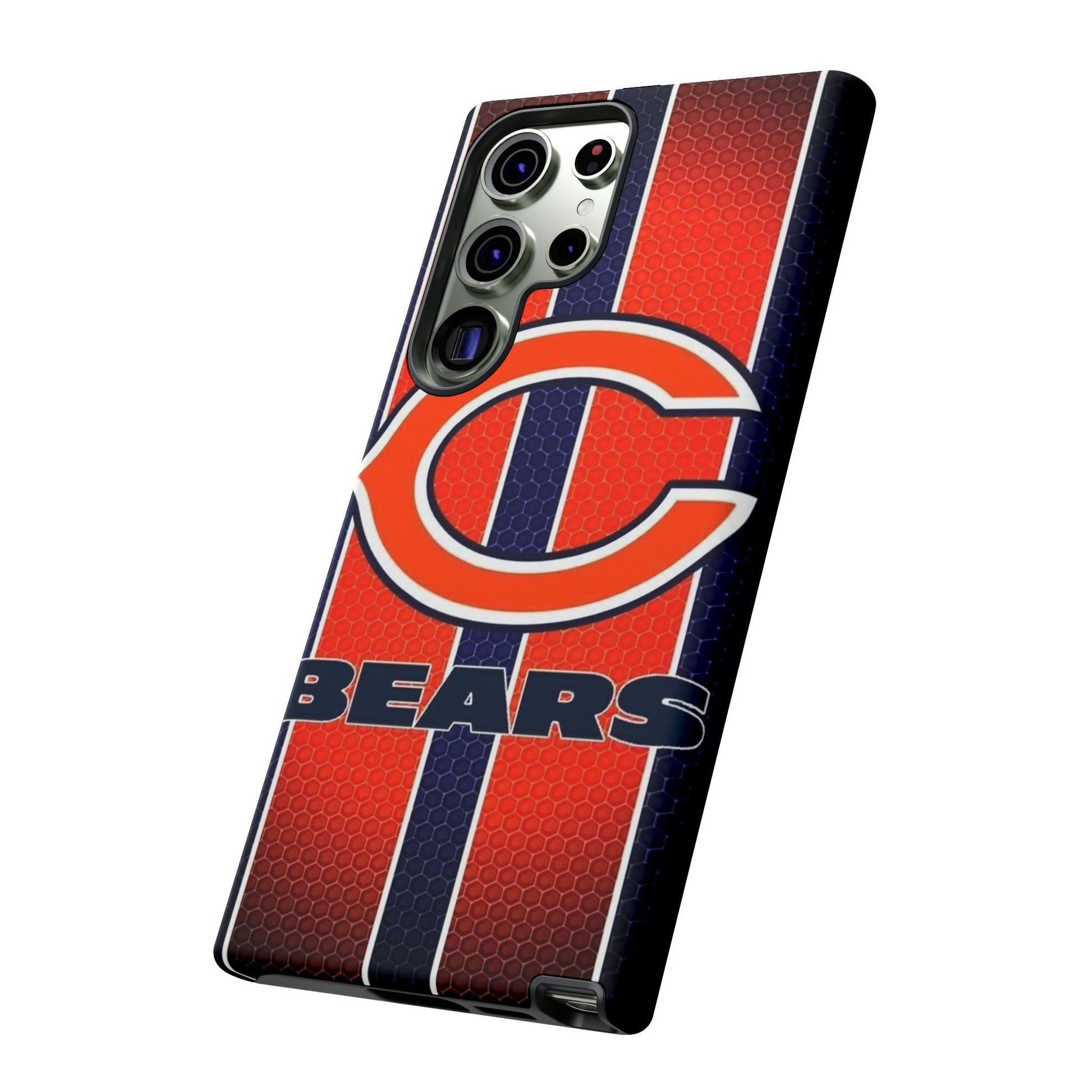 Chicago Bears Stripes Football Phone Case, Tough Cases for iPhones, Samsung, and Pixel