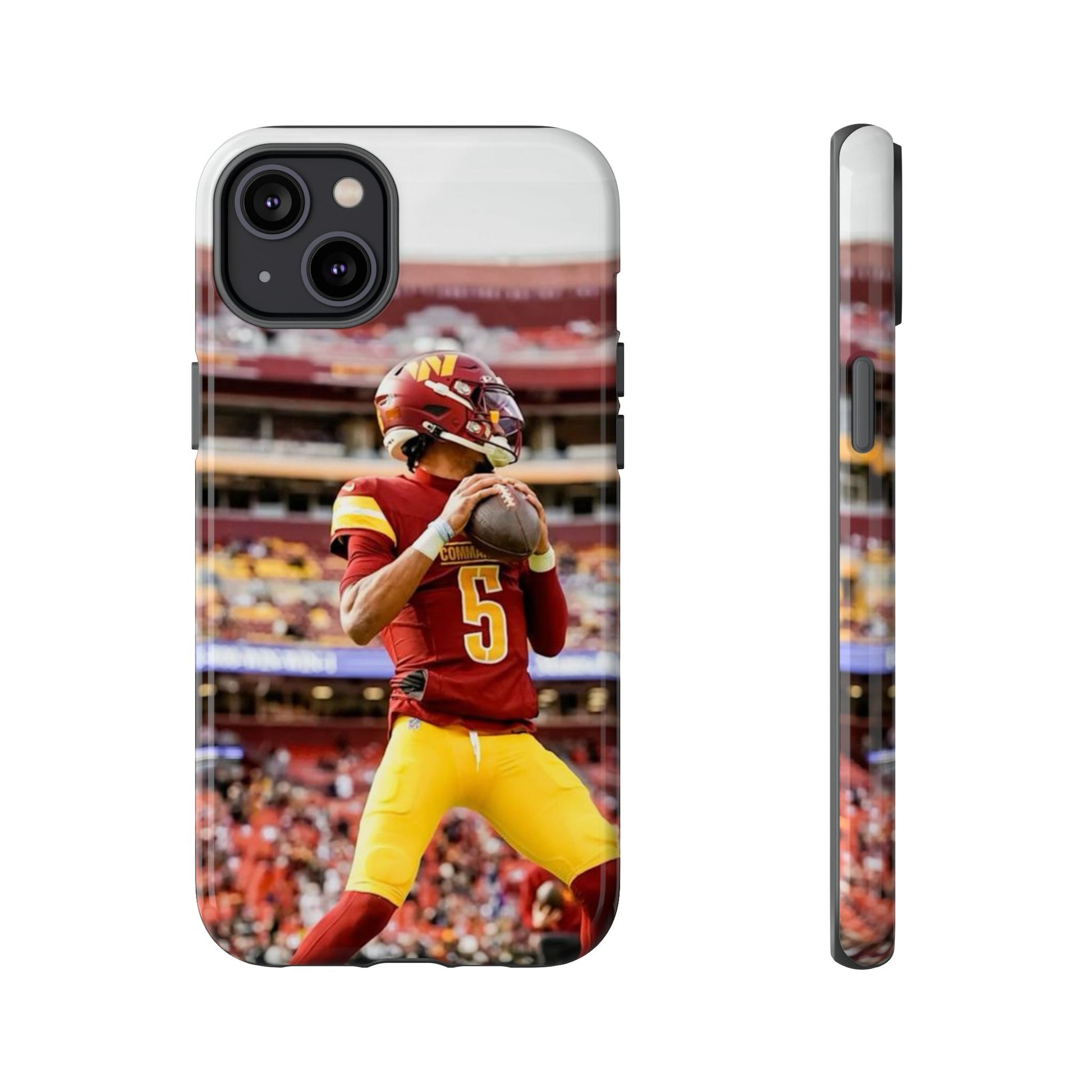 Jayden Daniels Washington Football Tough Cases for iPhones, Samsung, and Pixel