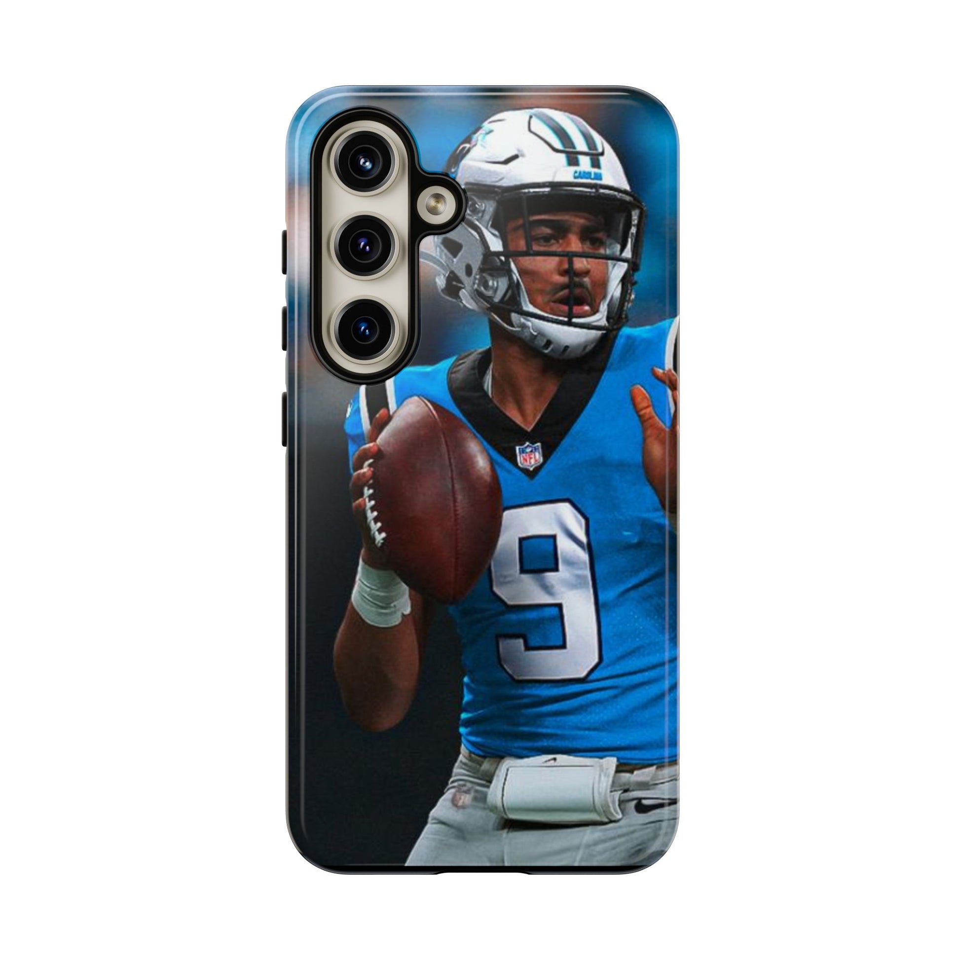 Carolina Panthers Bryce Young Football Tough Cases for iPhones, Samsung, and Pixel