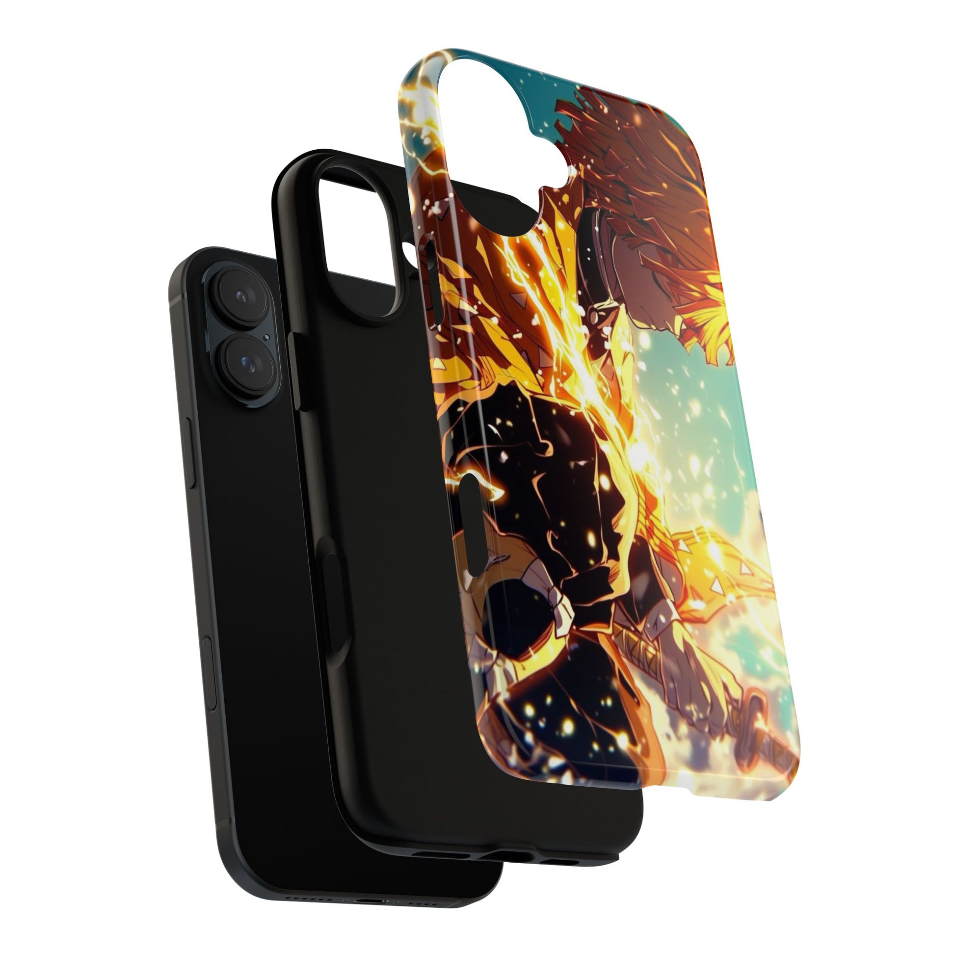 Demon Slayer Zenitsu Anime Theme Phone Case, Tough Cases for iPhones, Samsung, and Pixel