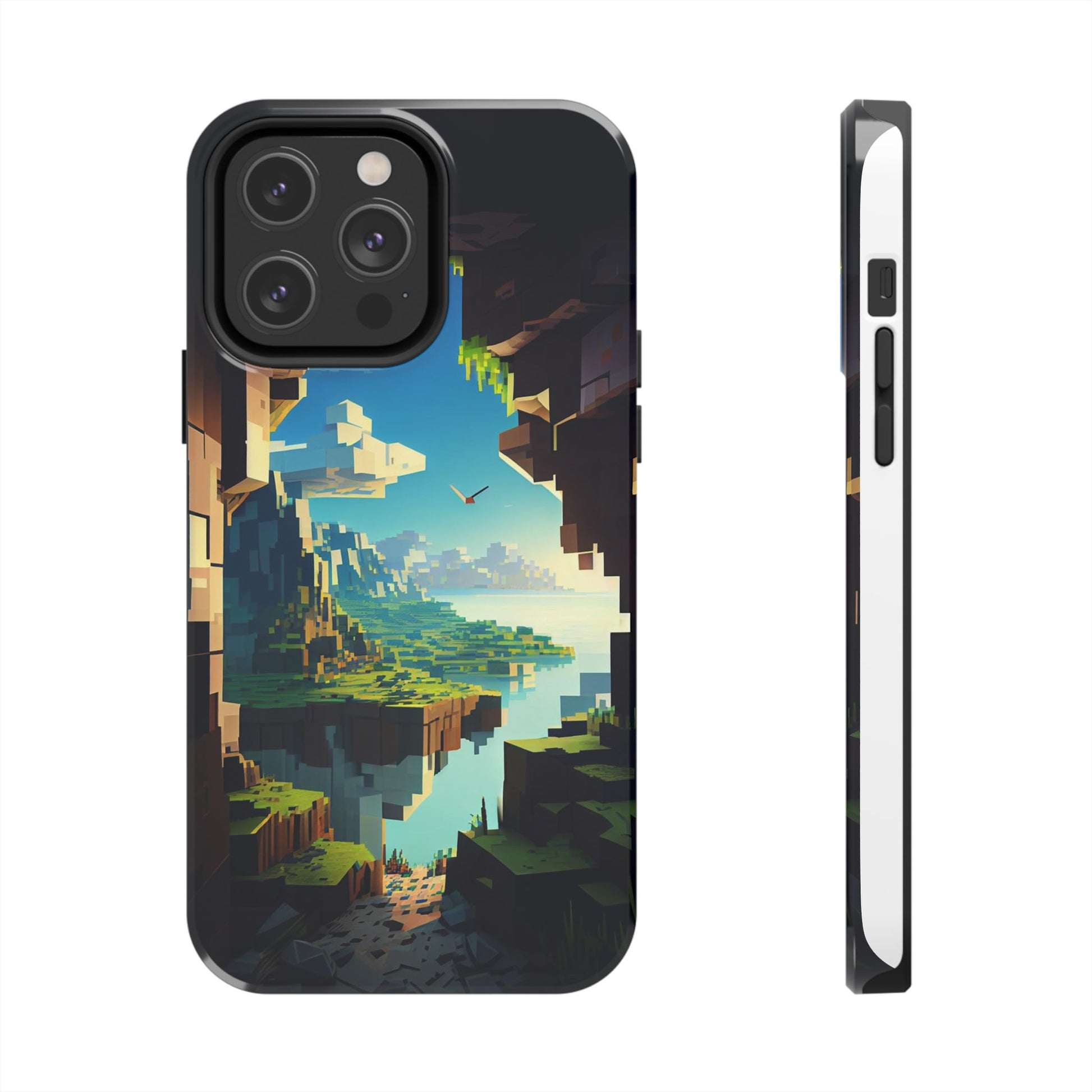 World of Minecraft Tough Phone Cases for Iphones & Samsung Phones Durable