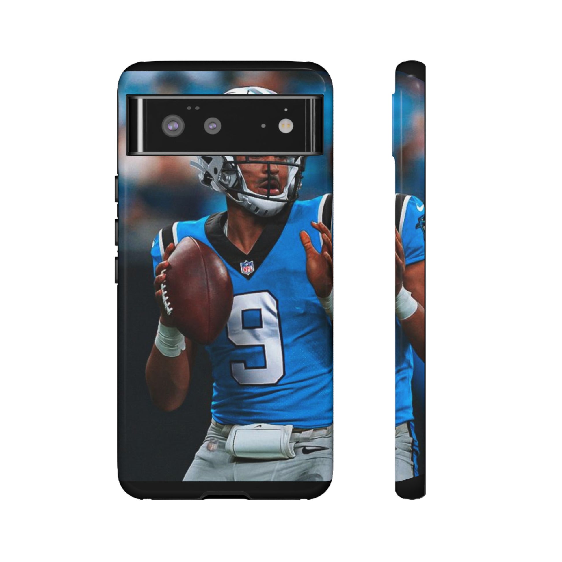 Carolina Panthers Bryce Young Football Tough Cases for iPhones, Samsung, and Pixel